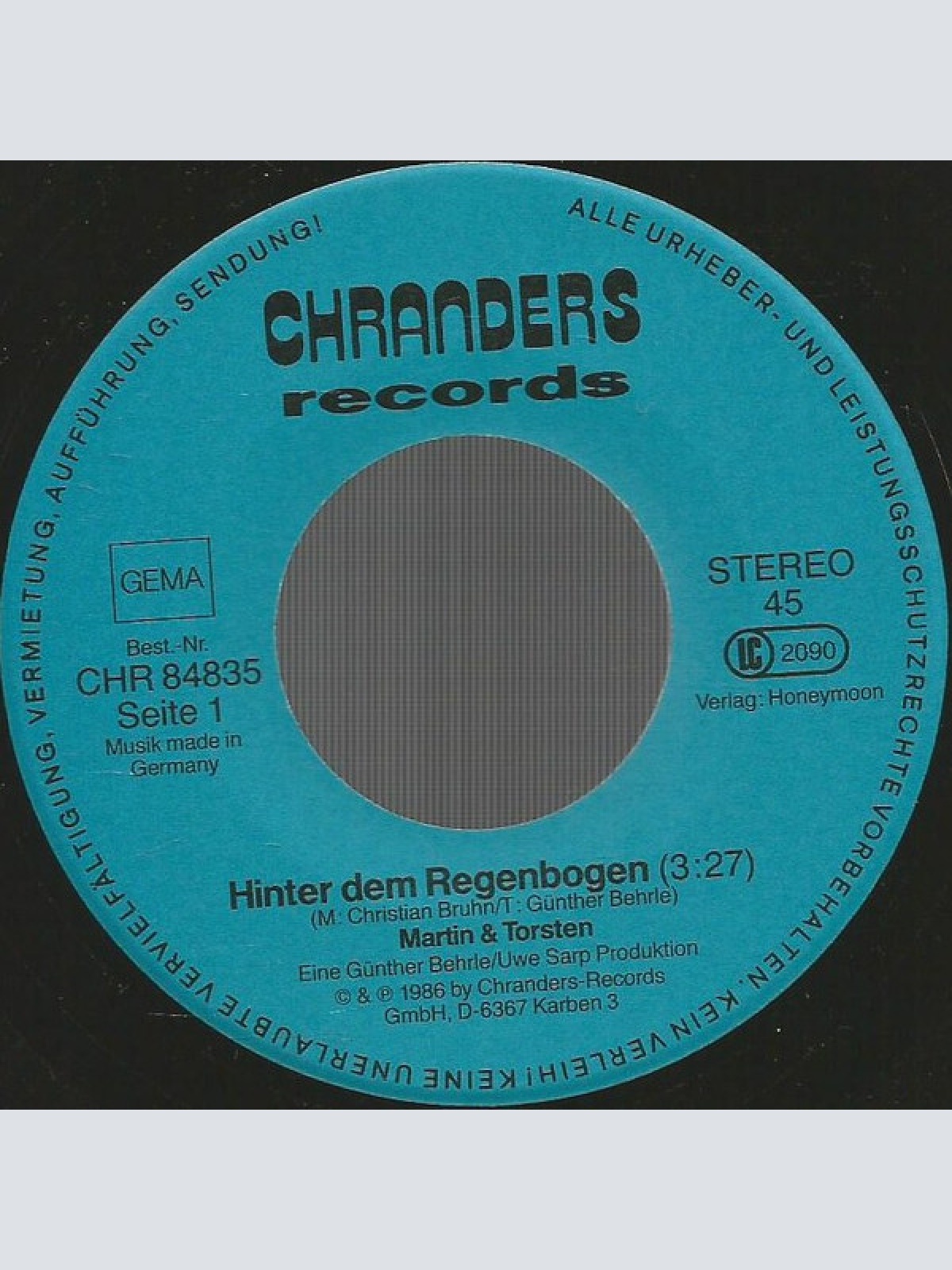 Vinyl / Martin & Torsten - Hinter Dem Regenbogen