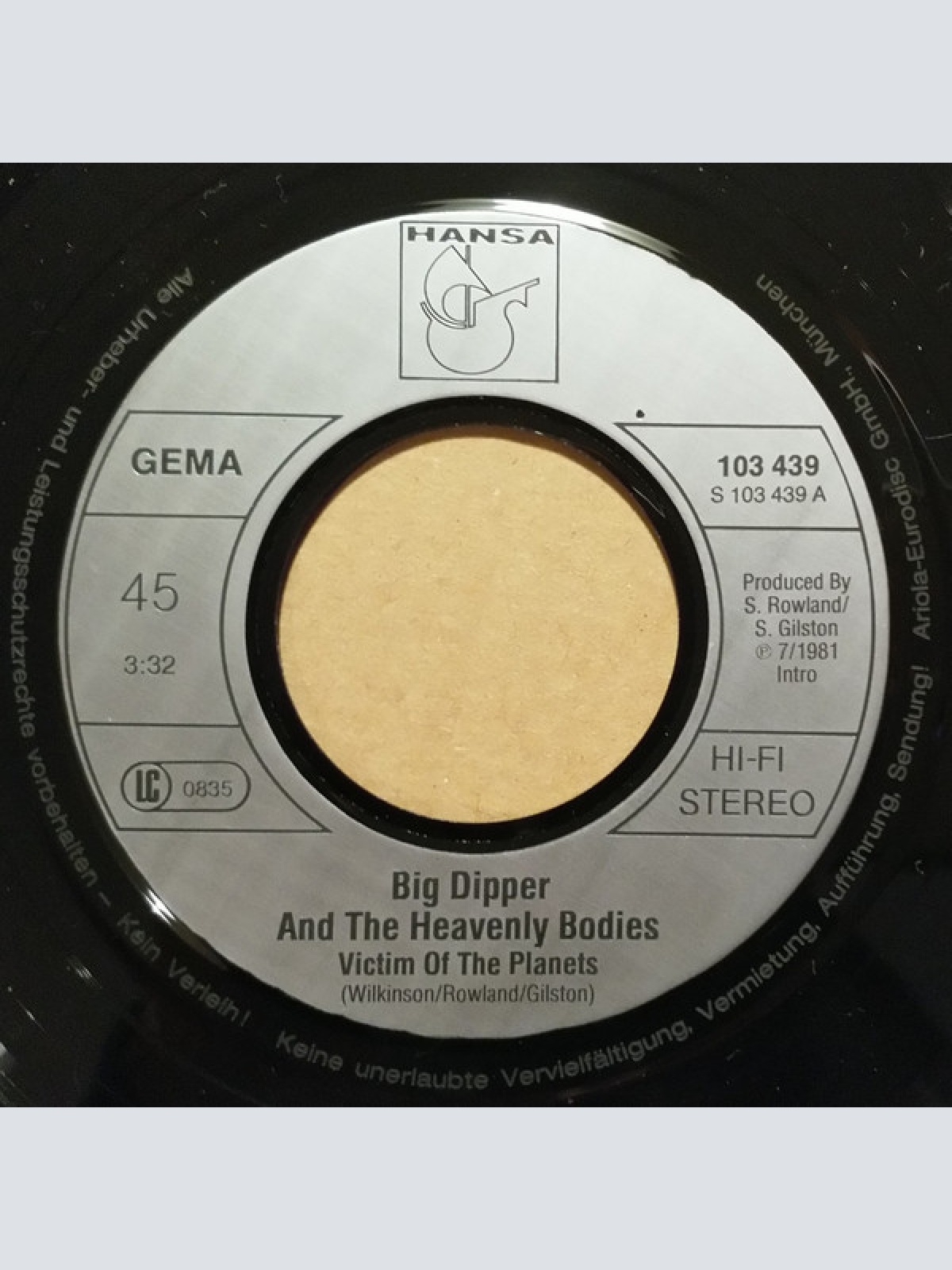 Vinyl / Big Dipper And The Heavenly Bodies - Victim Of The Planets