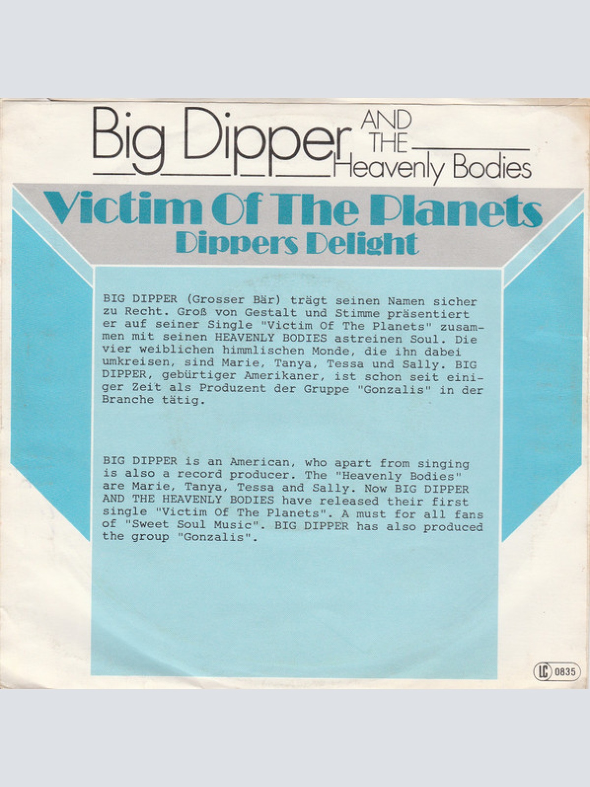 Vinyl / Big Dipper And The Heavenly Bodies - Victim Of The Planets