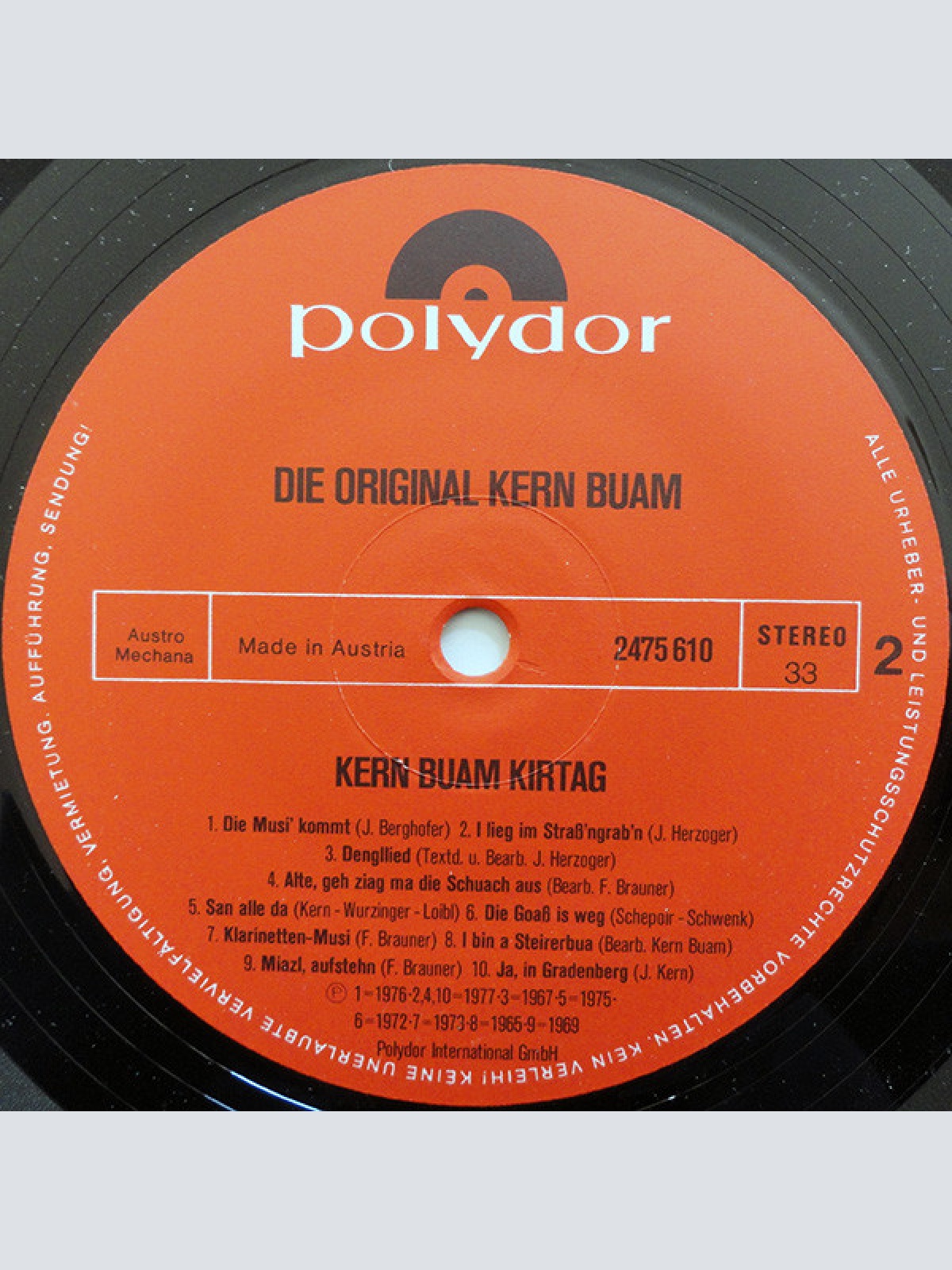 Vinyl / Kern Buam* - Kern Buam Kirtag (Die 20 Größten Erfolge)