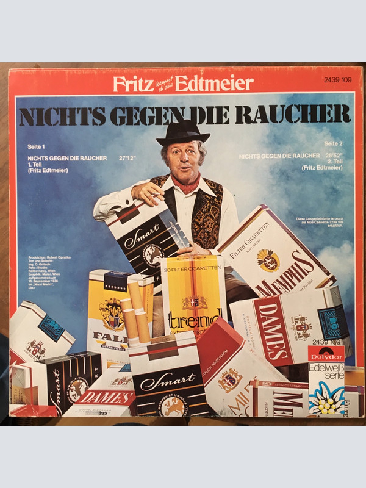 Vinyl / Fritz Edtmeier - Nichts Gegen Die Raucher