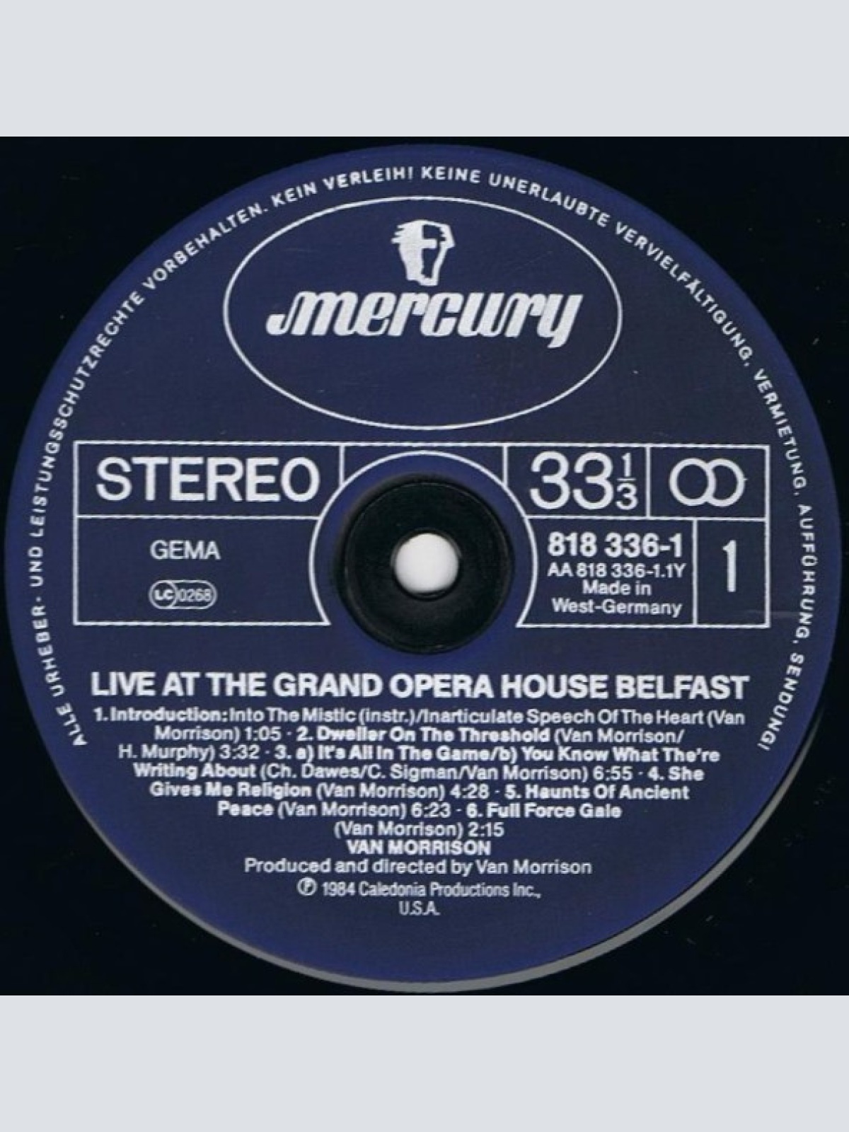 Vinyl / Van Morrison - Live At The Grand Opera House Belfast