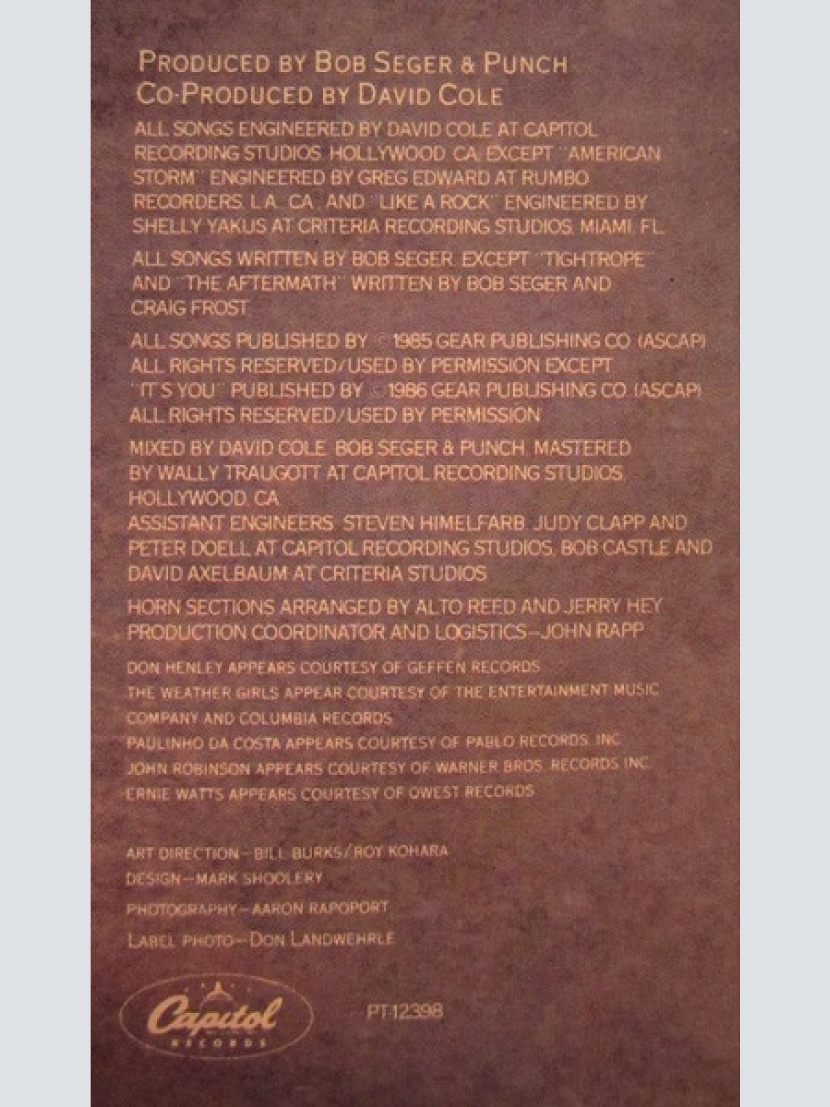 Vinyl / Bob Seger & The Silver Bullet Band* - Like A Rock