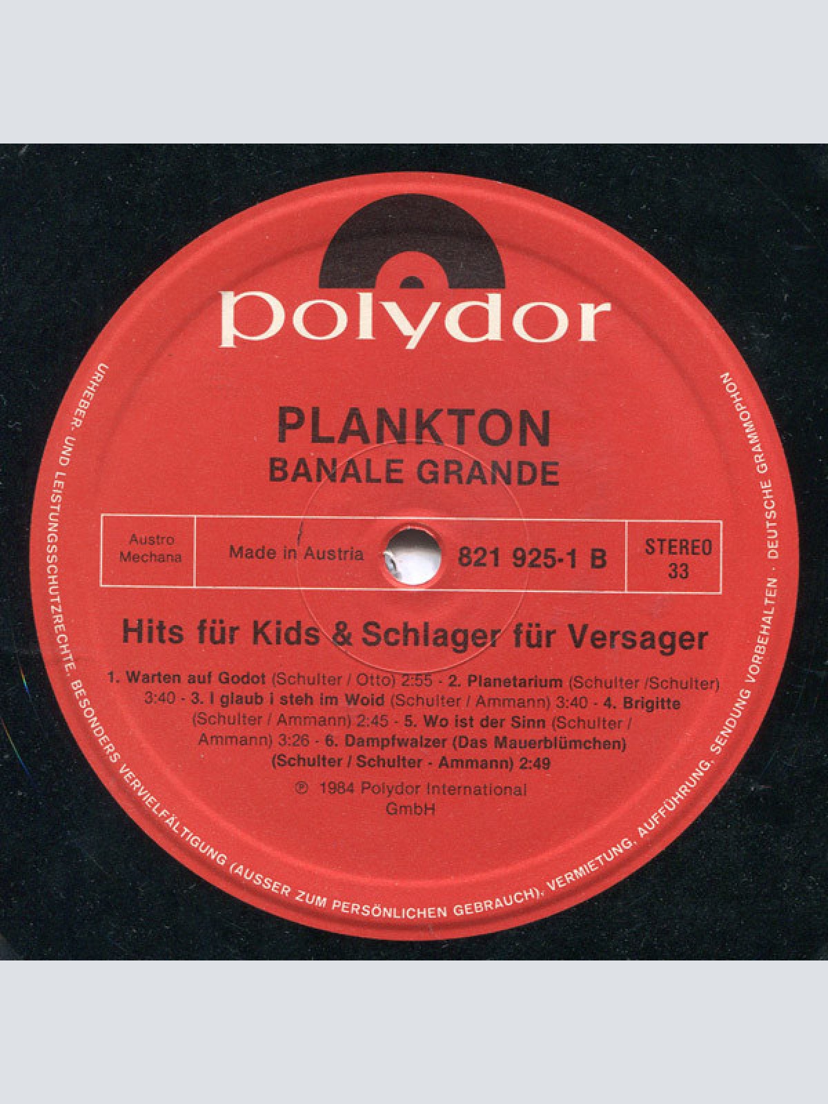 Vinyl / Plankton (14) - Banale Grande