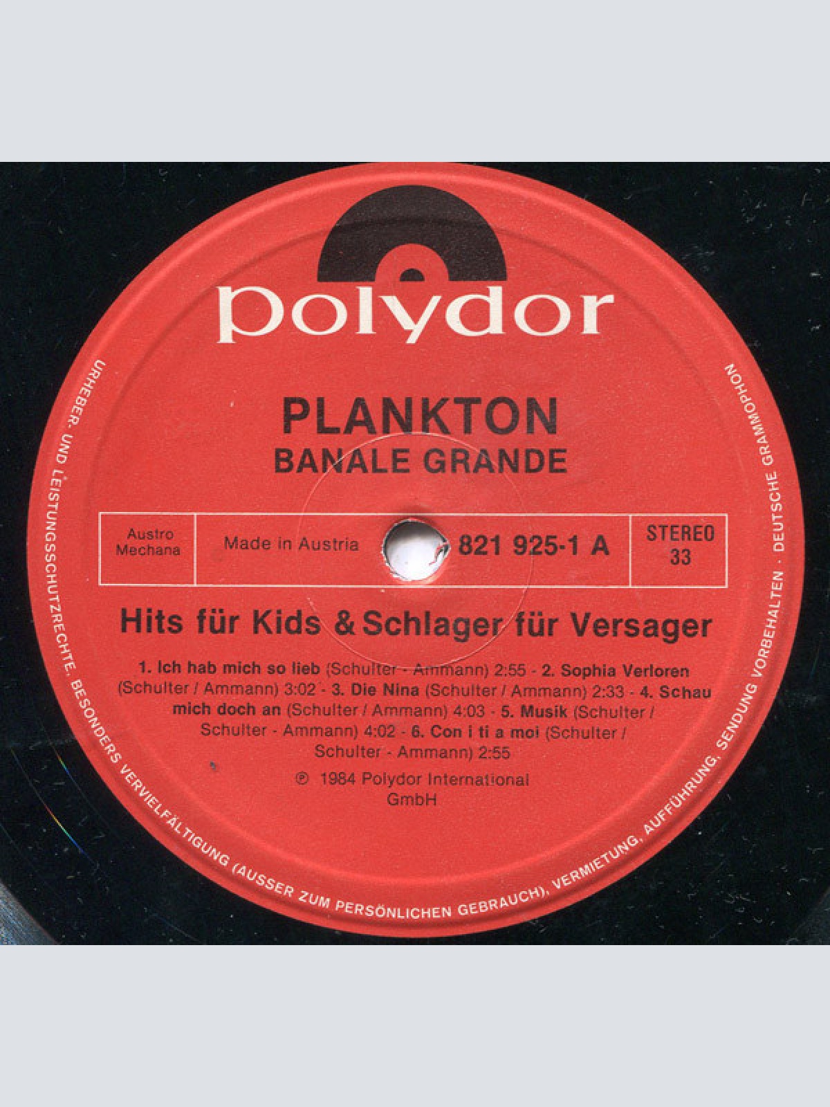 Vinyl / Plankton (14) - Banale Grande