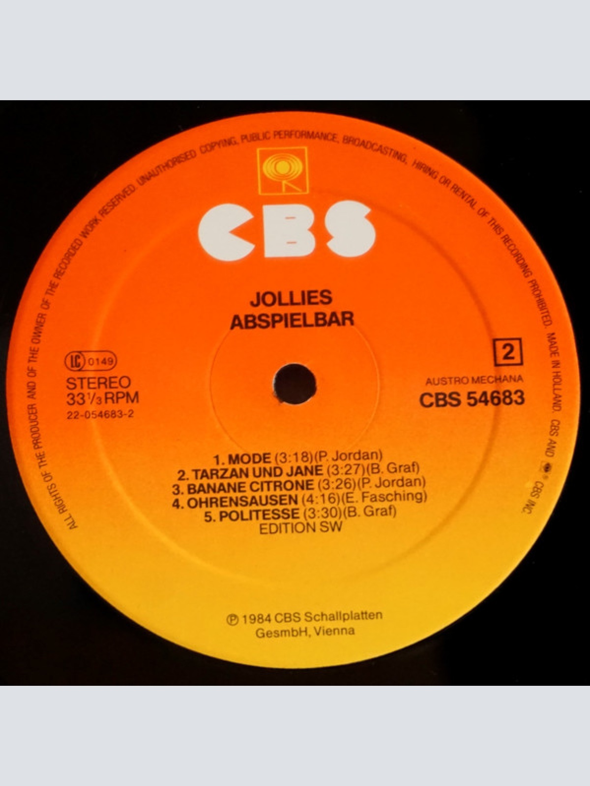 Vinyl / Jollies* - Abspielbar