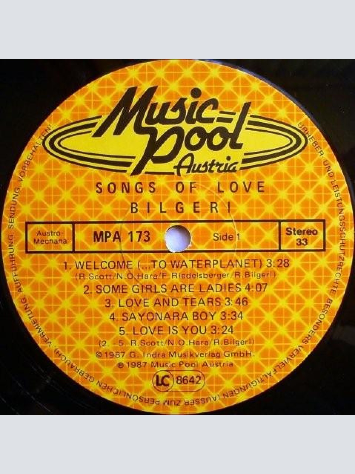 Vinyl / Bilgeri®* - Songs Of Love