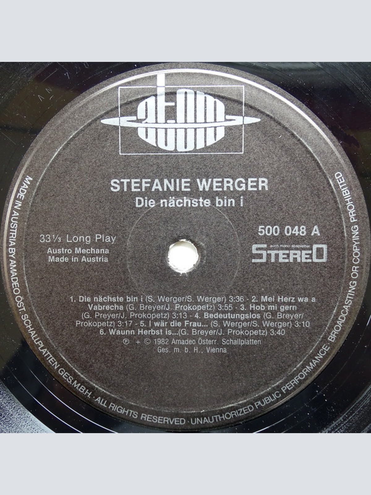Vinyl / Stefanie Werger - Die Nächste Bin Ich