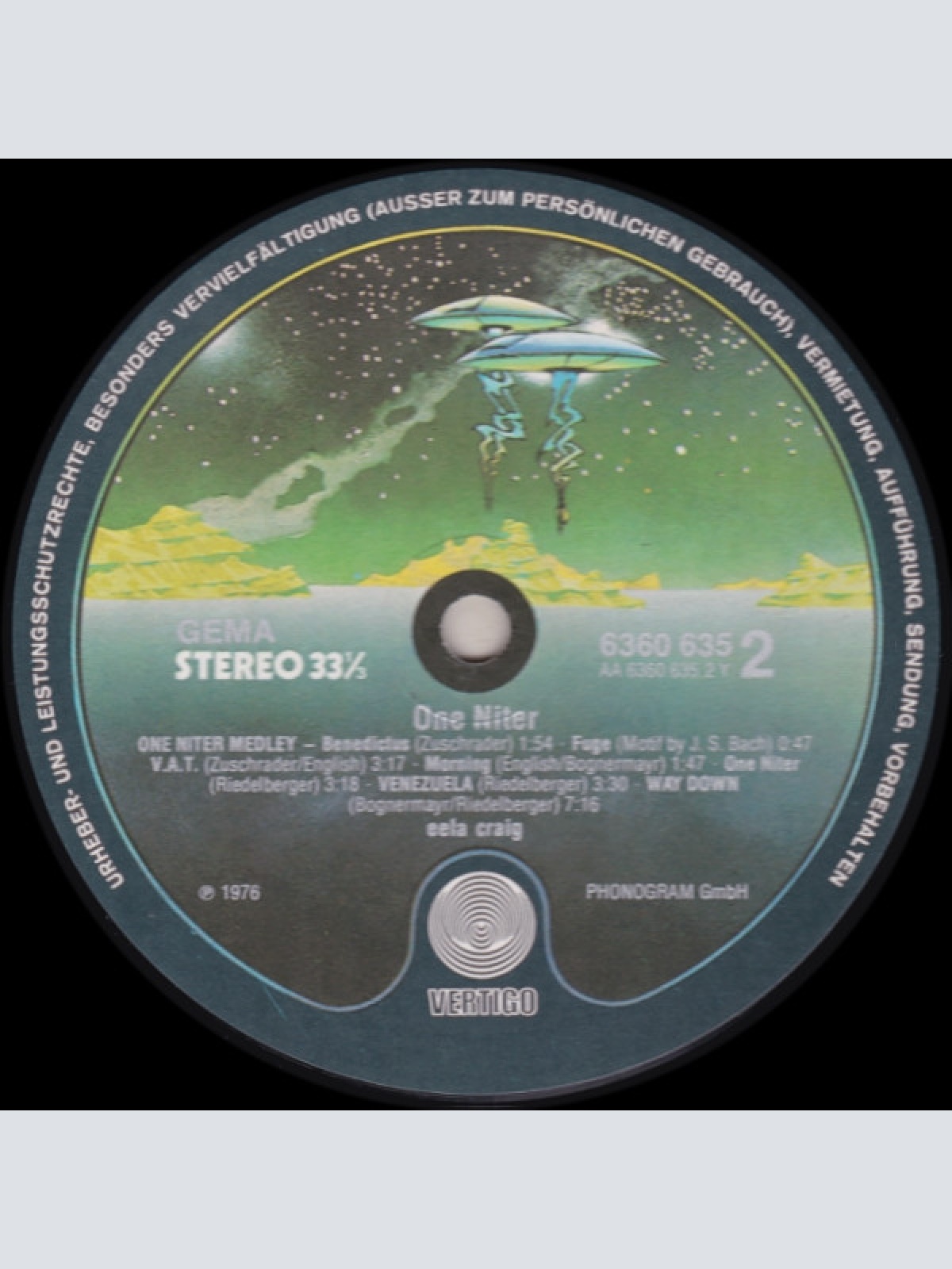 Vinyl / Eela Craig - One Niter