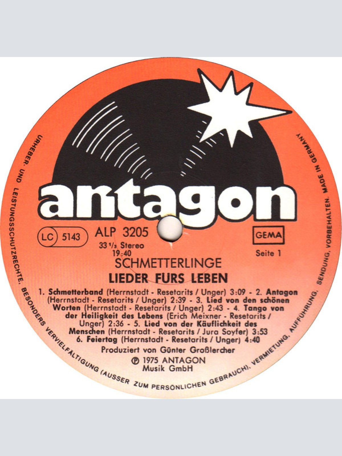 Vinyl / Schmetterlinge - Lieder Fürs Leben