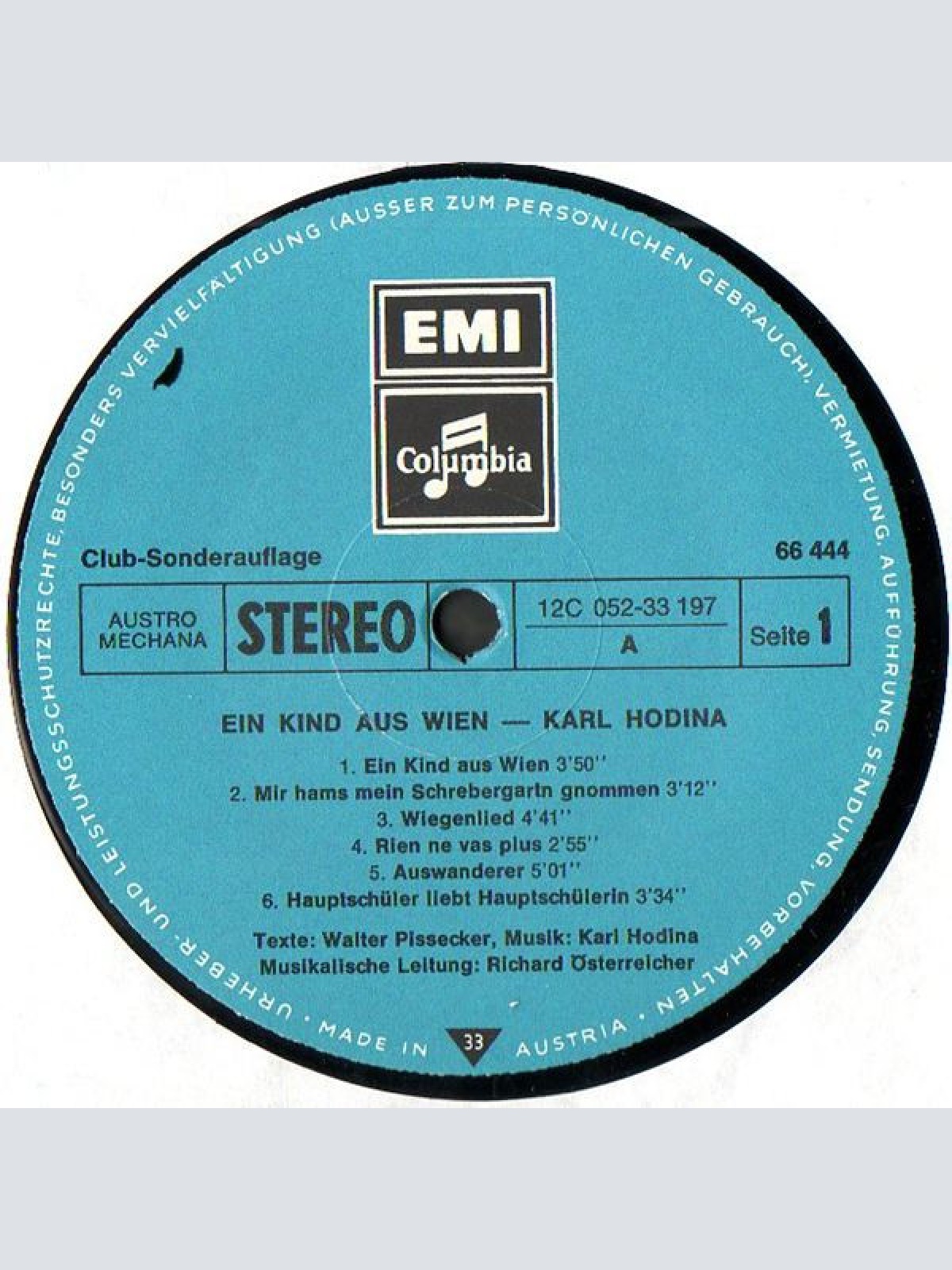 Vinyl / Karl Hodina - Ein Kind Aus Wien