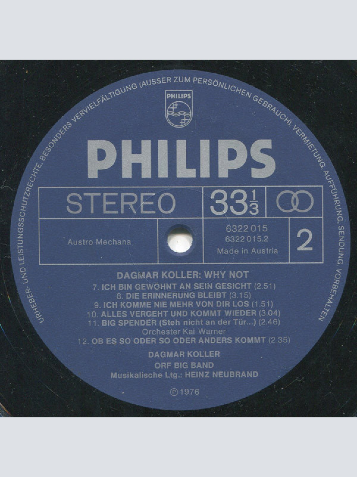 Vinyl / Dagmar Koller - Why Not ?