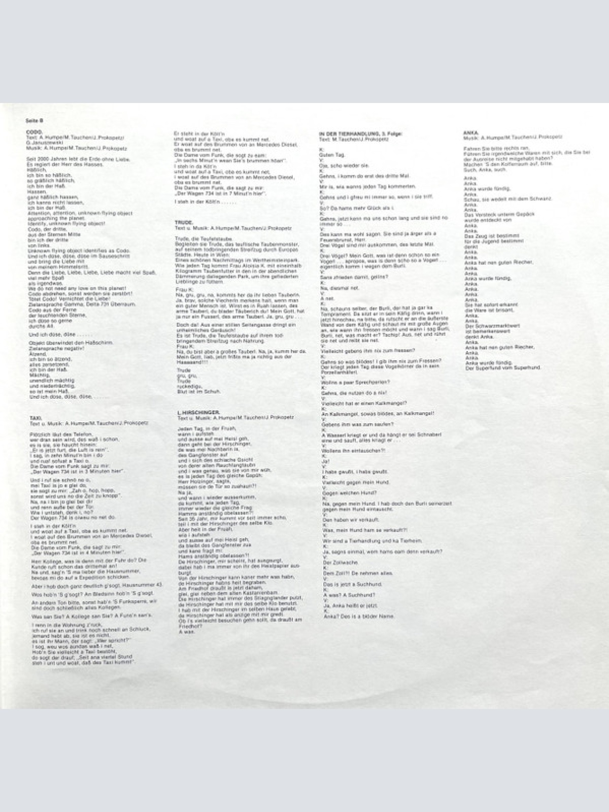 Vinyl / Tauchen - Prokopetz* - DÖF