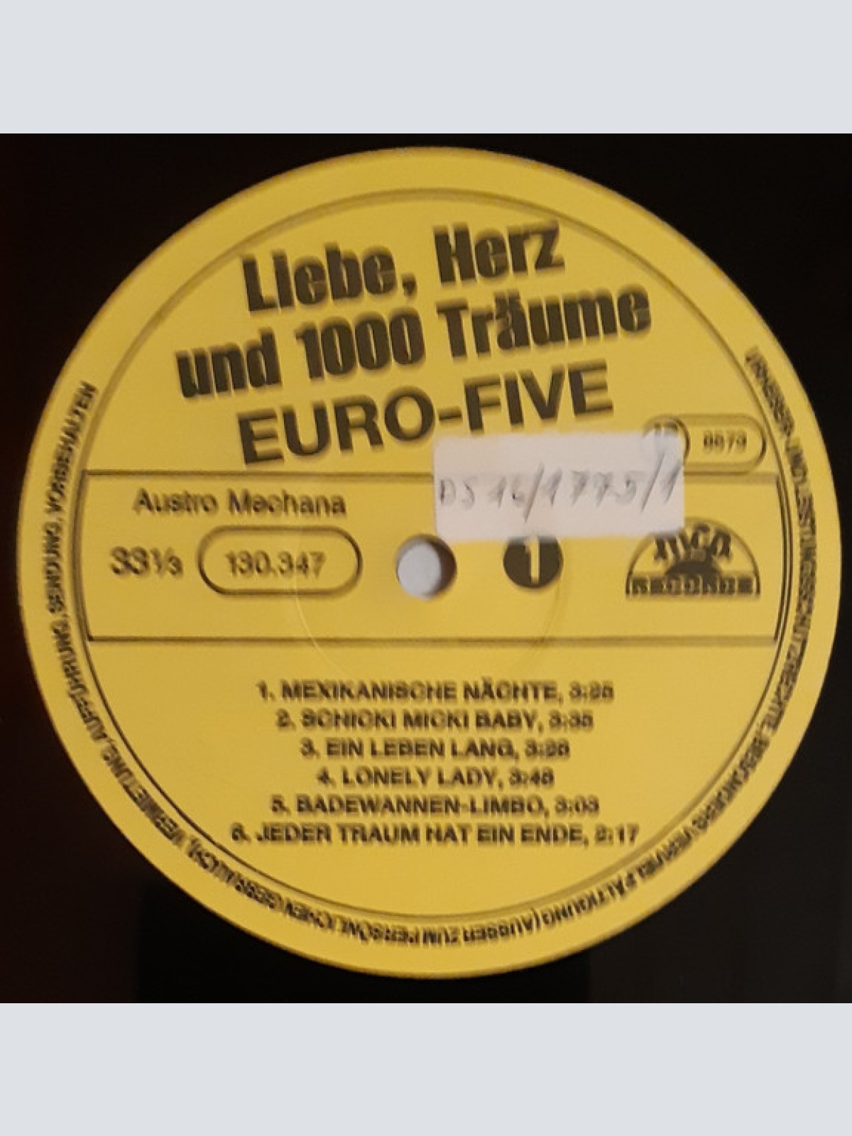 Vinyl / Euro-Five - Liebe, Herz Und 1000 Träume