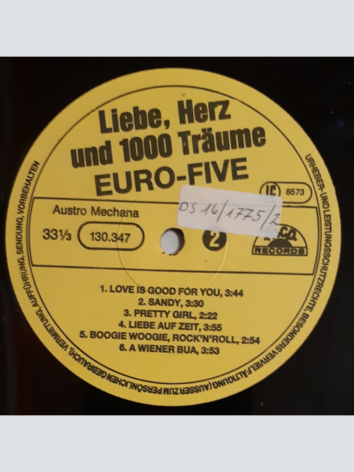 Vinyl / Euro-Five - Liebe, Herz Und 1000 Träume