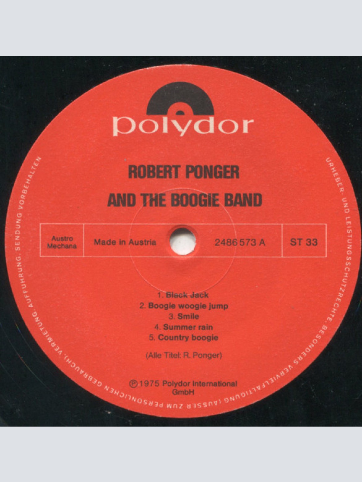 Vinyl / Robert Ponger And The Boogie Band - Piano Boogie