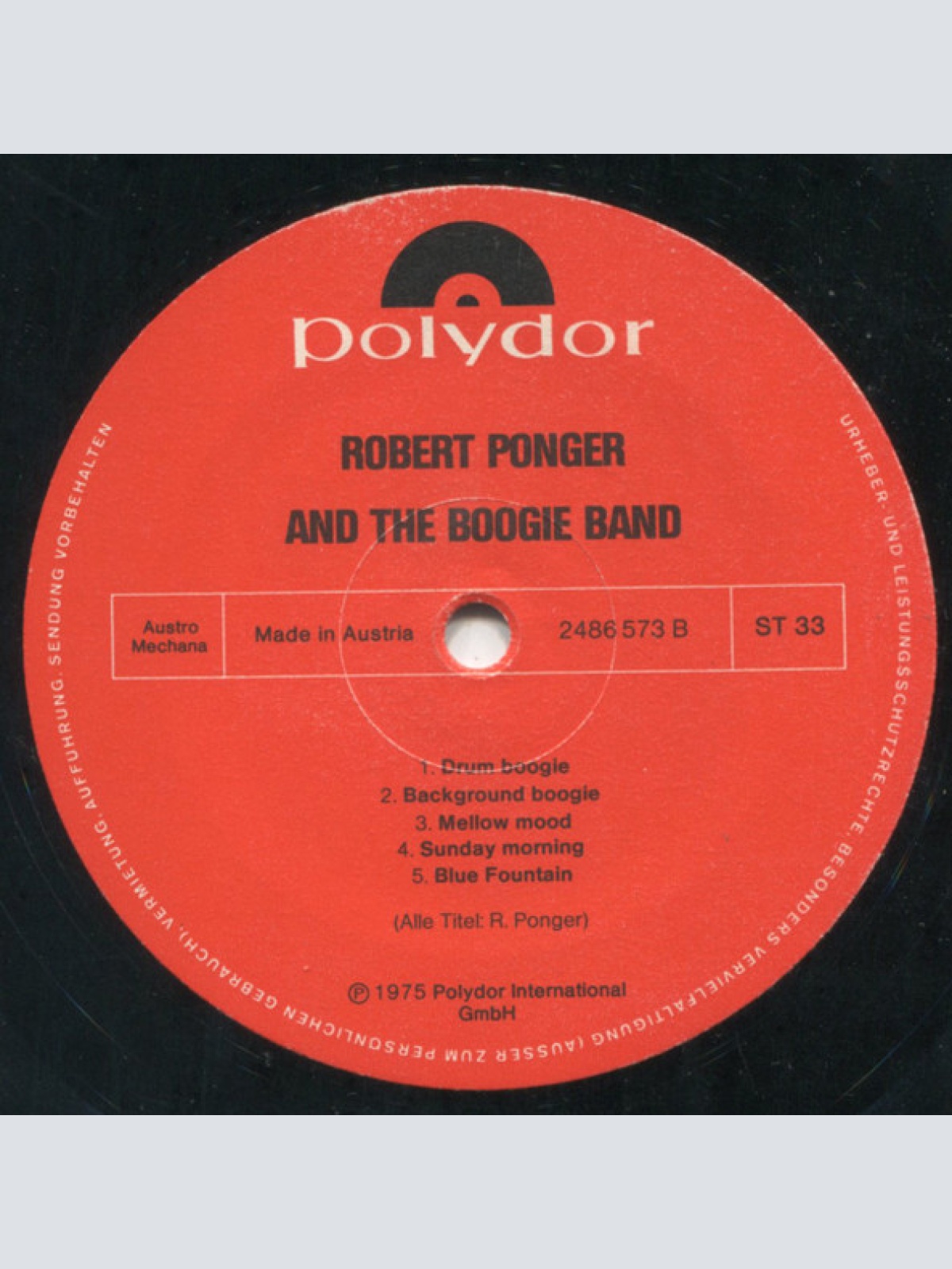 Vinyl / Robert Ponger And The Boogie Band - Piano Boogie