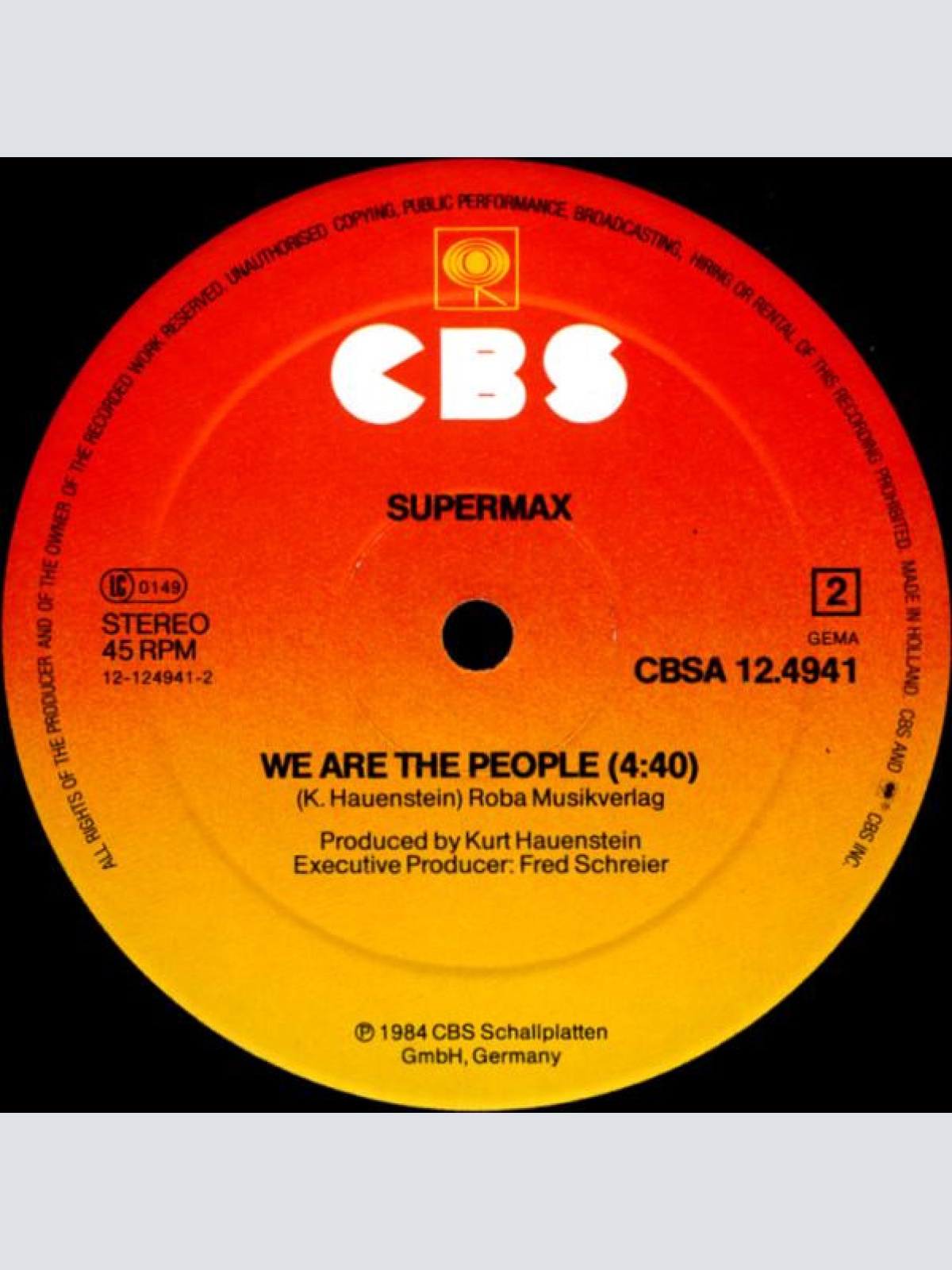 Vinyl / Supermax - Number One In My Heart