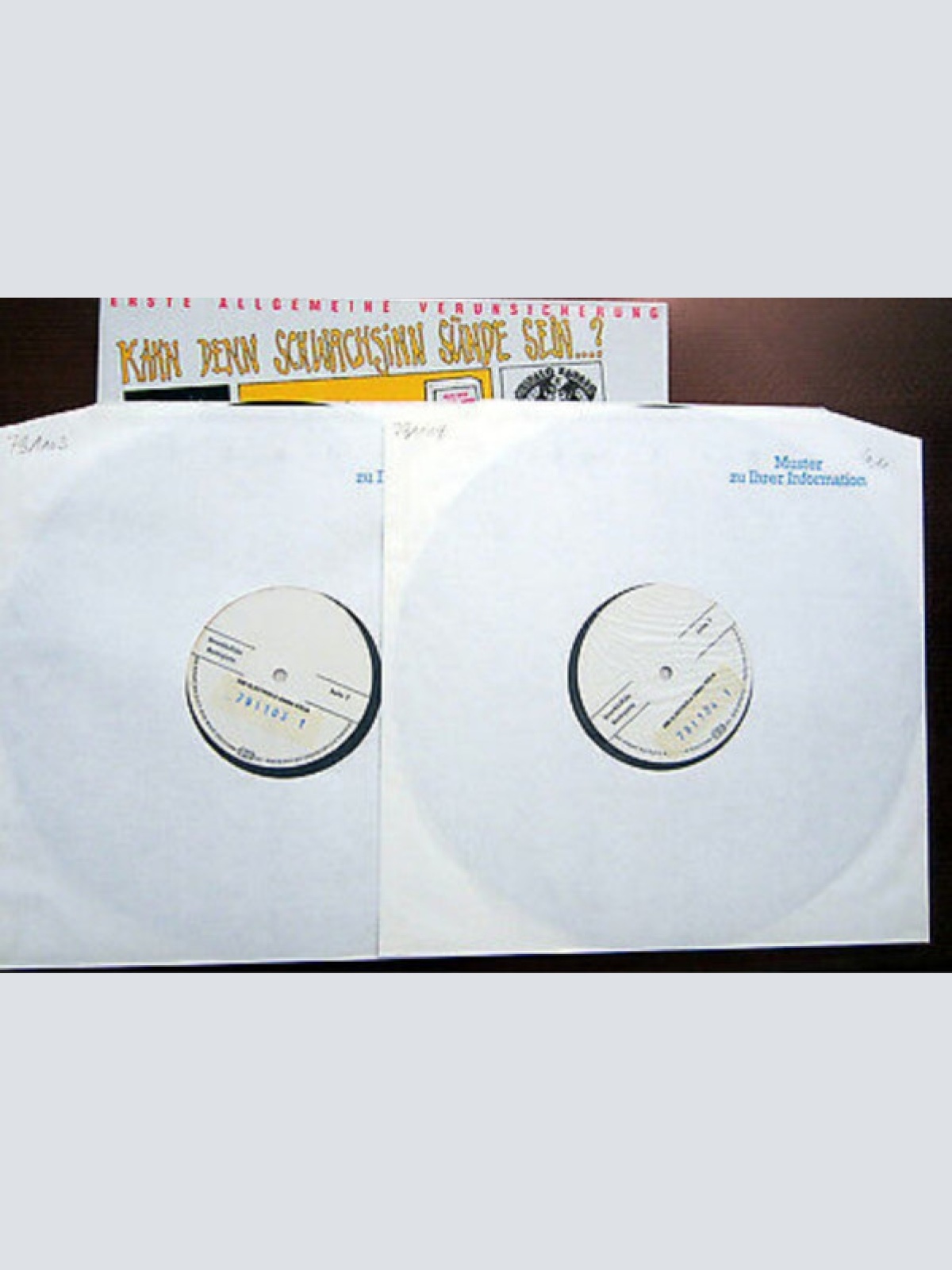 Vinyl / Erste Allgemeine Verunsicherung* - Kann Denn Schwachsinn Sünde Sein...?