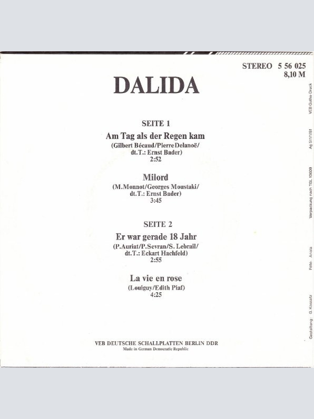 Vinyl / Dalida - Dalida
