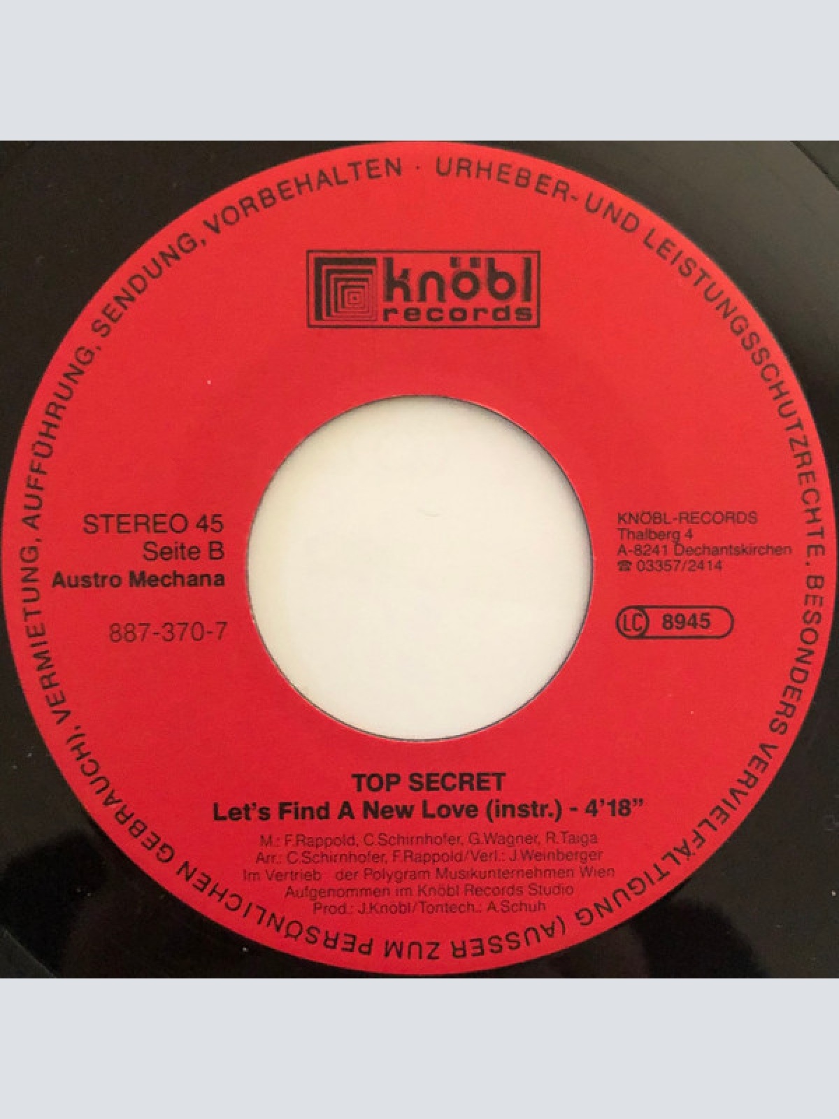 Vinyl / Top Secret (18) - Let's Find A New Love