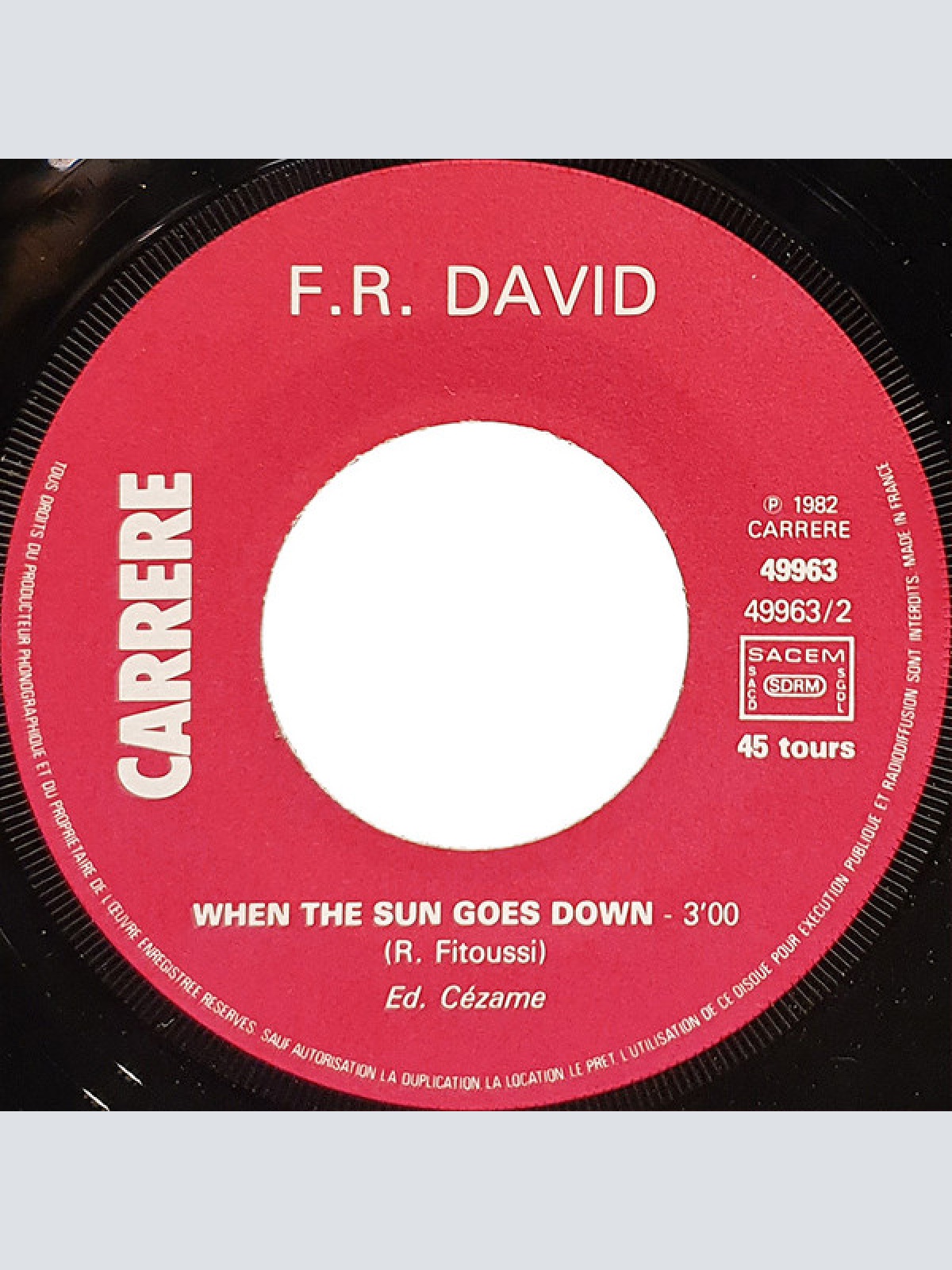 Vinyl / F-R David* - Words