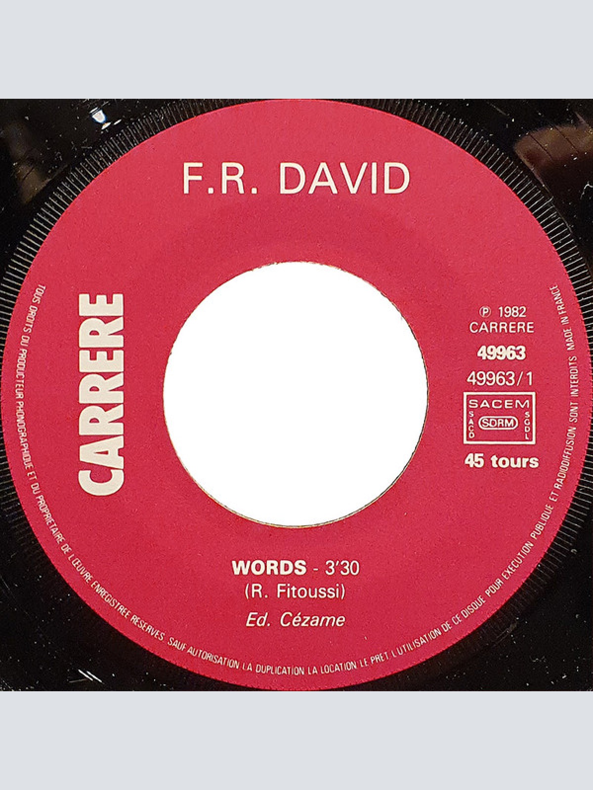 Vinyl / F-R David* - Words
