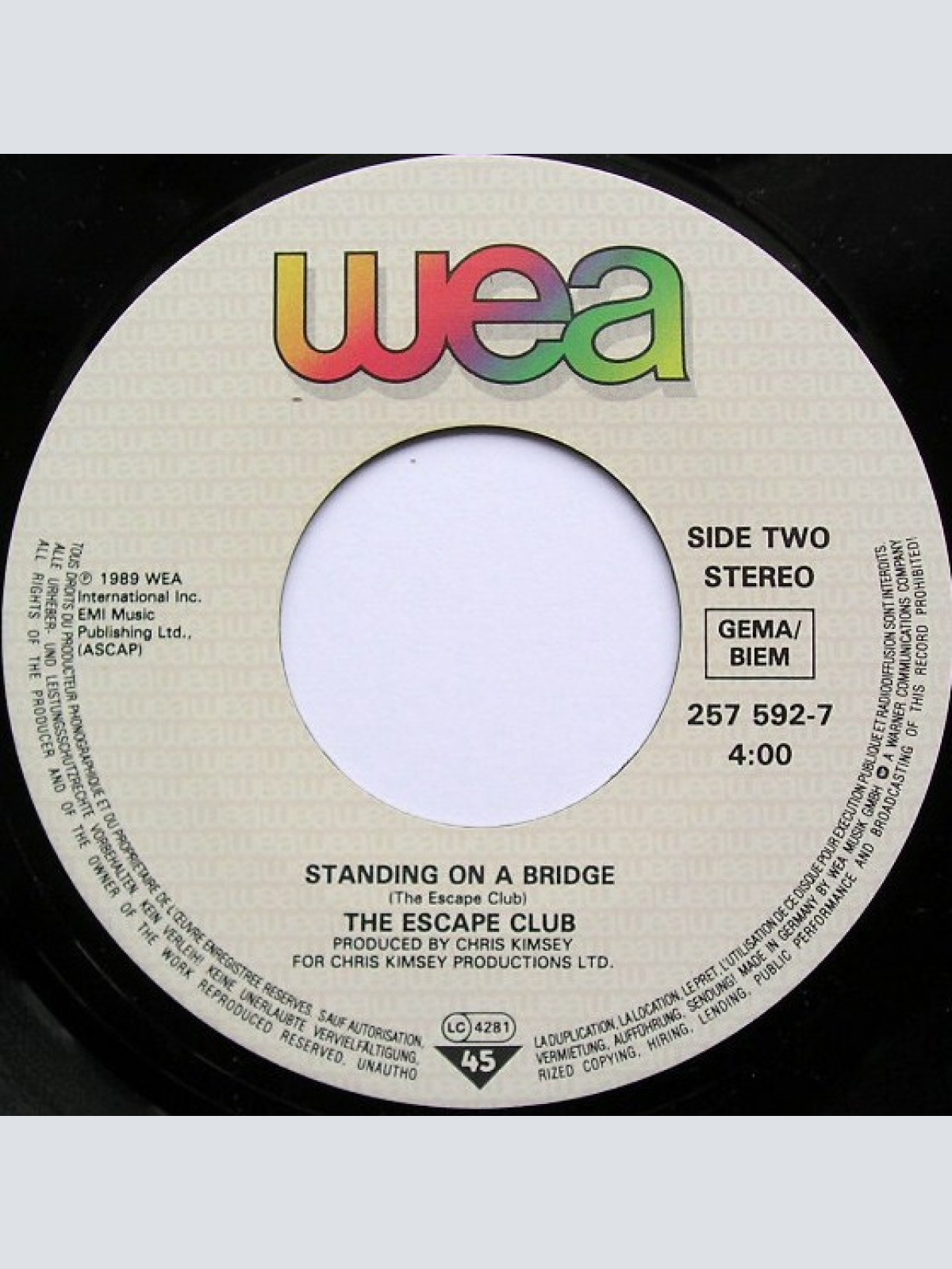 Vinyl / The Escape Club - Walking Through Walls