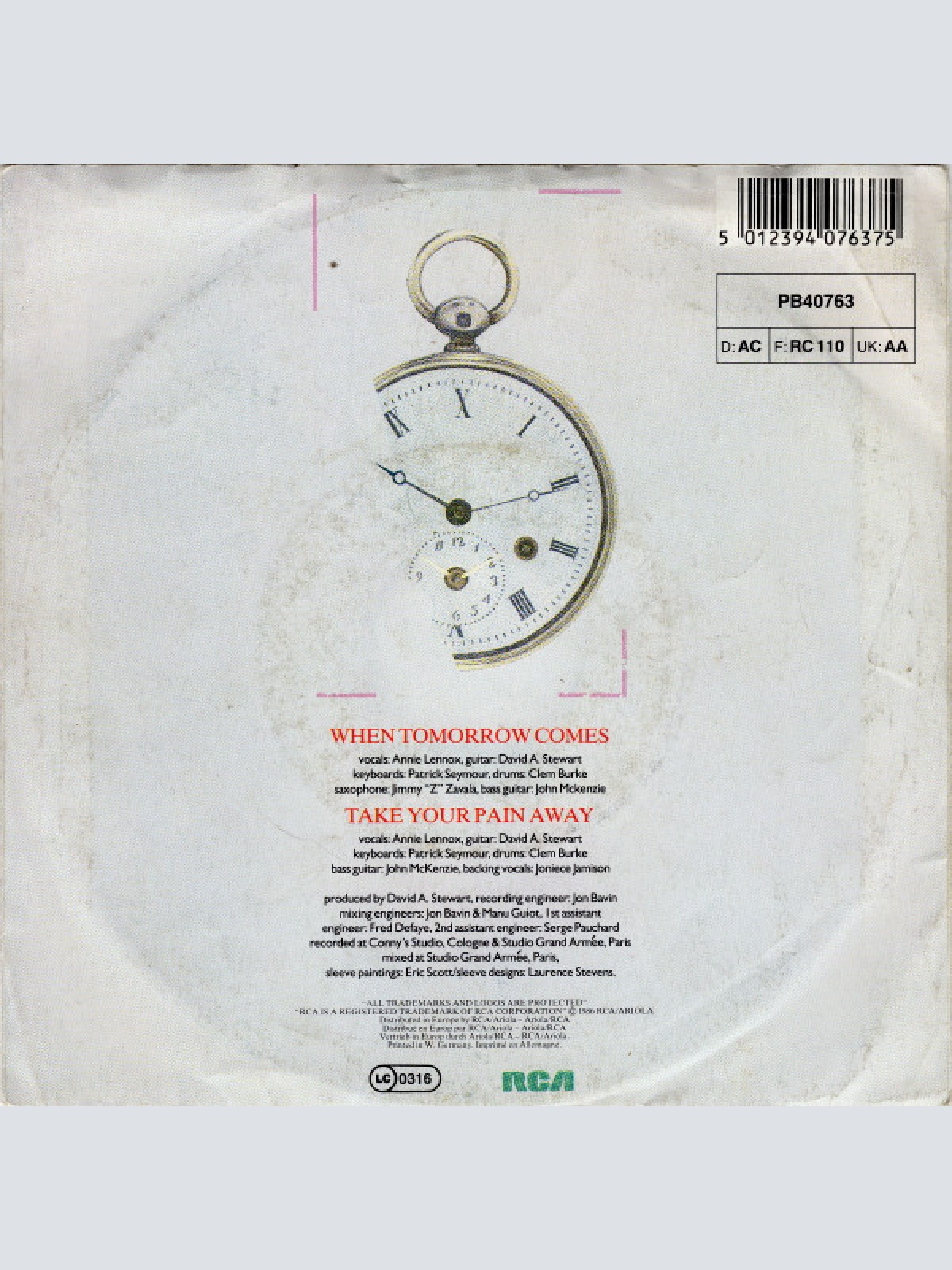 Vinyl / Eurythmics - When Tomorrow Comes