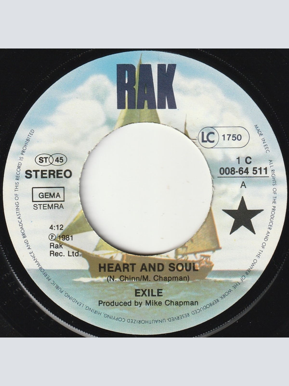 Vinyl / Exile (7) - Heart And Soul