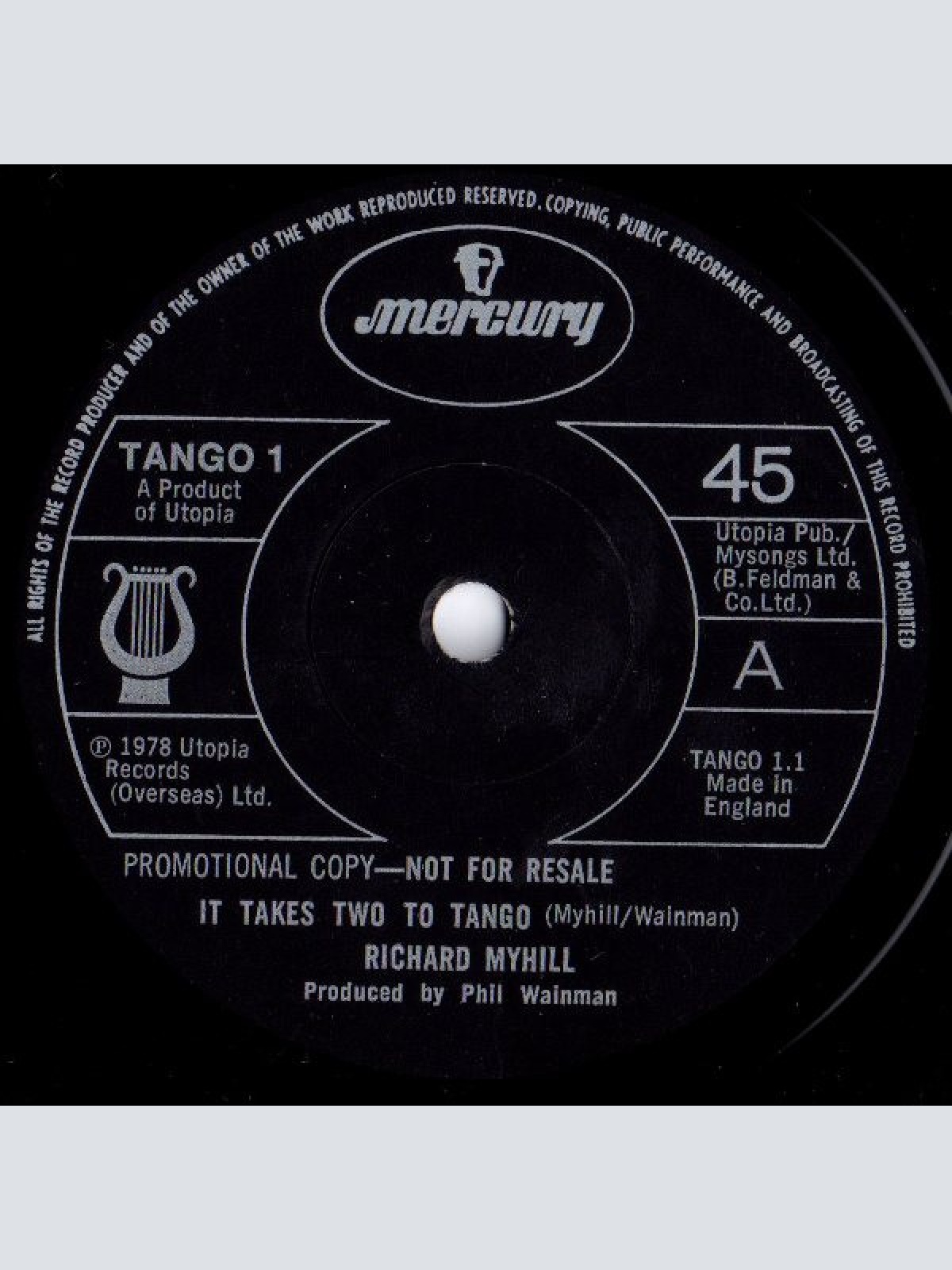 Vinyl / Richard Myhill - It Takes Two To Tango