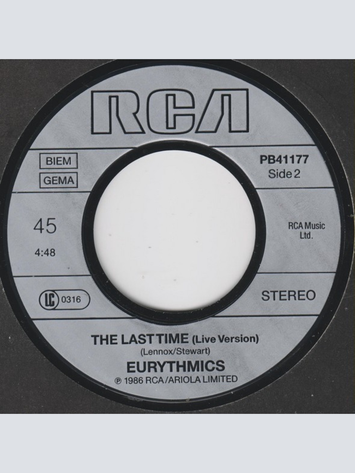 Vinyl / Eurythmics - Missionary Man