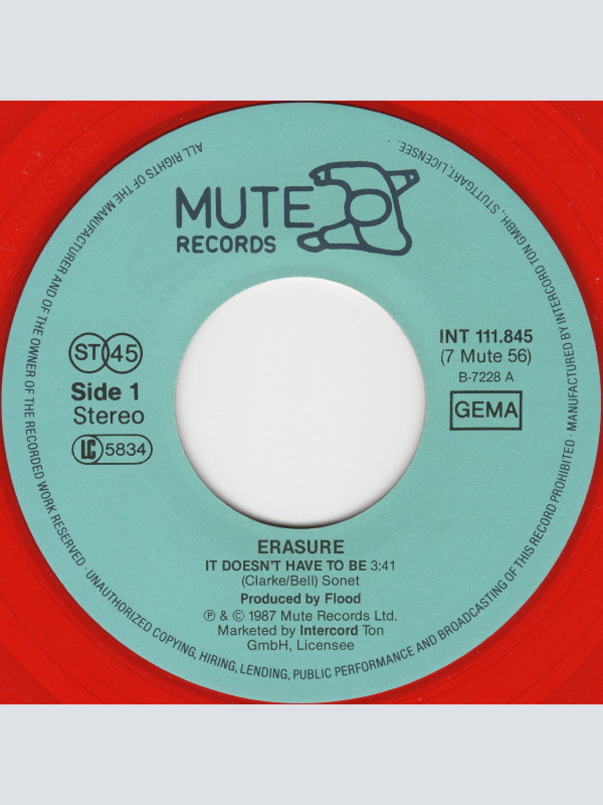 Vinyl / Erasure - It Doesn't Have To Be