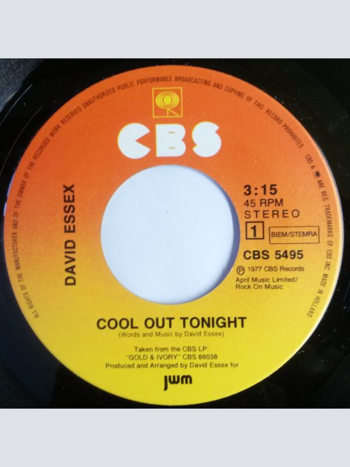 Vinyl / David Essex - Cool Out Tonight / Yesterday In L.A.