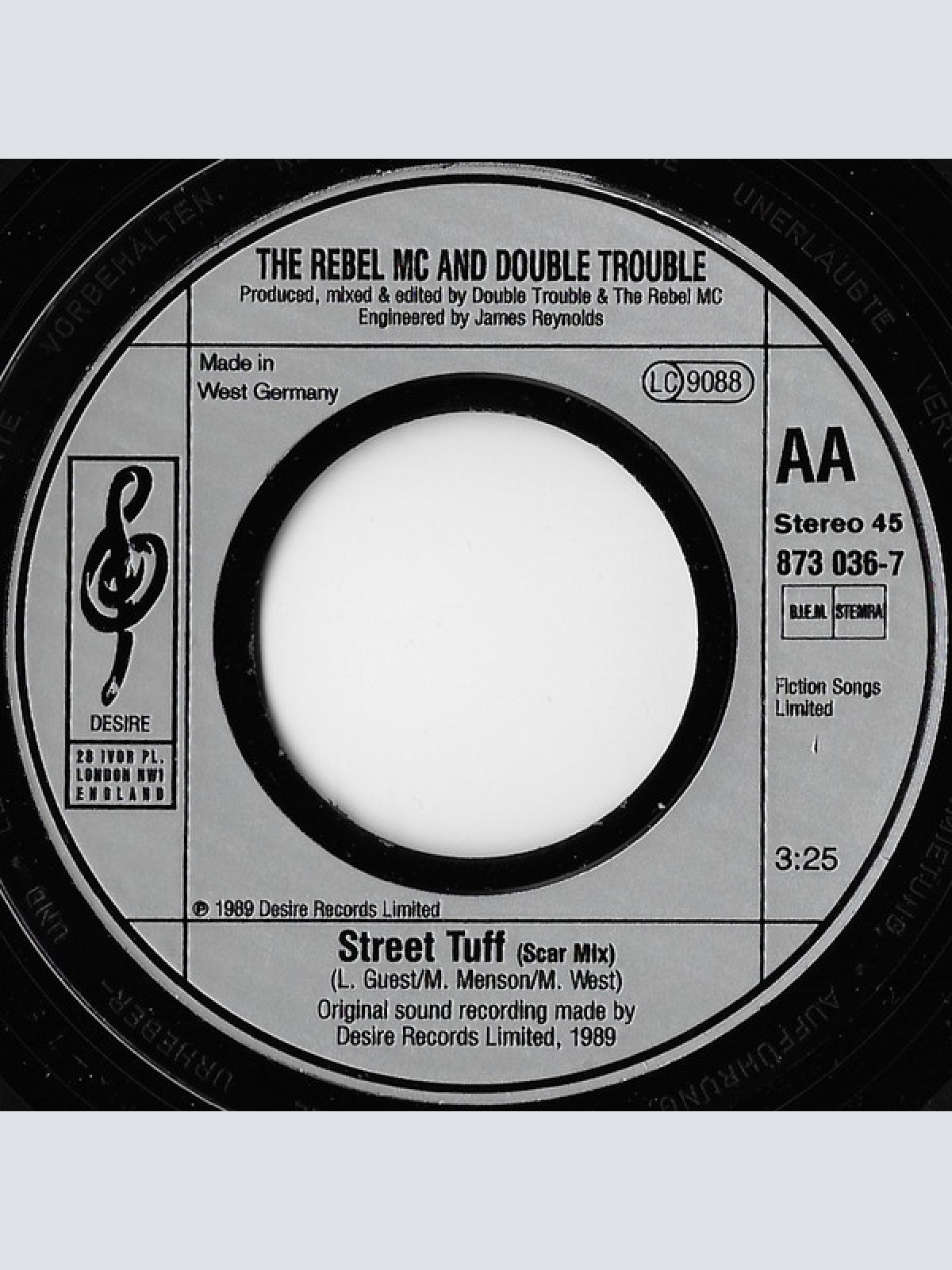 Vinyl / Rebel MC And Double Trouble - Street Tuff