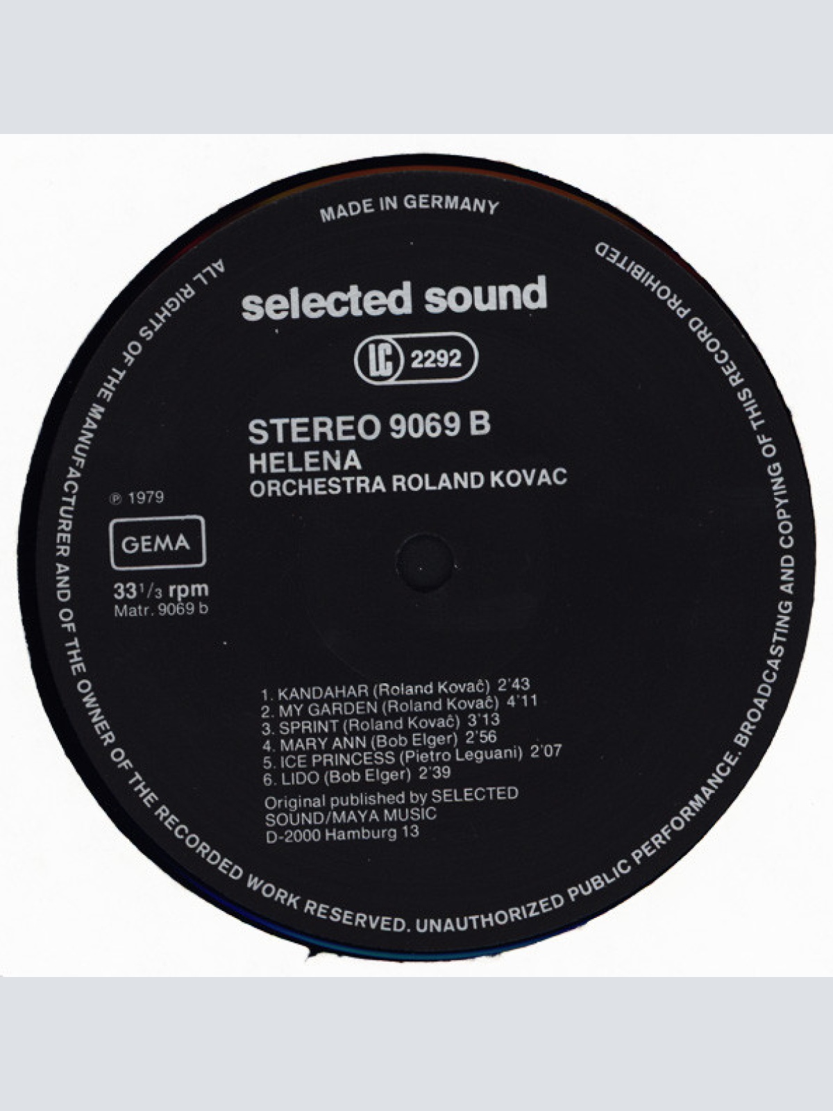 Vinyl / Orchestra Roland Kovaĉ* - Helena