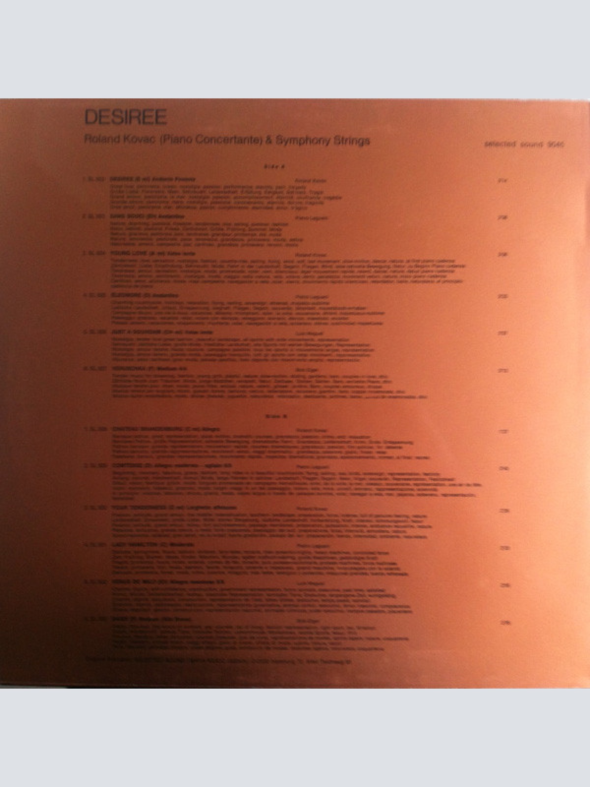 Vinyl / Roland Kovac & Symphony Strings - Desiree