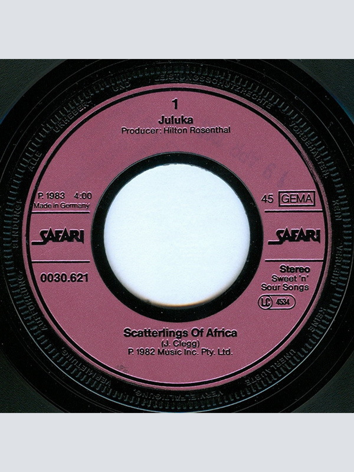 Vinyl / Juluka - Scatterlings Of Africa