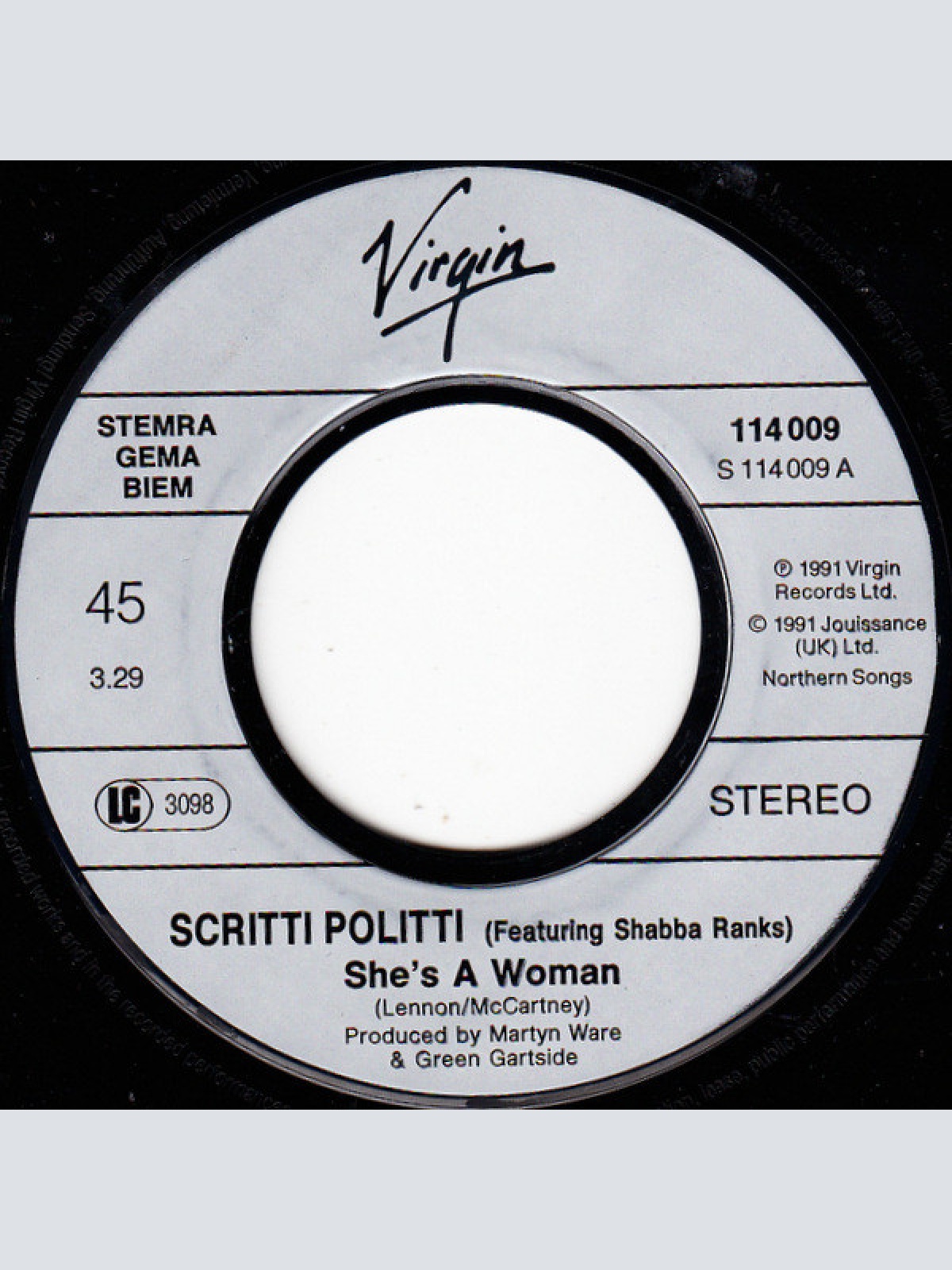 Vinyl / Scritti Politti - She's A Woman