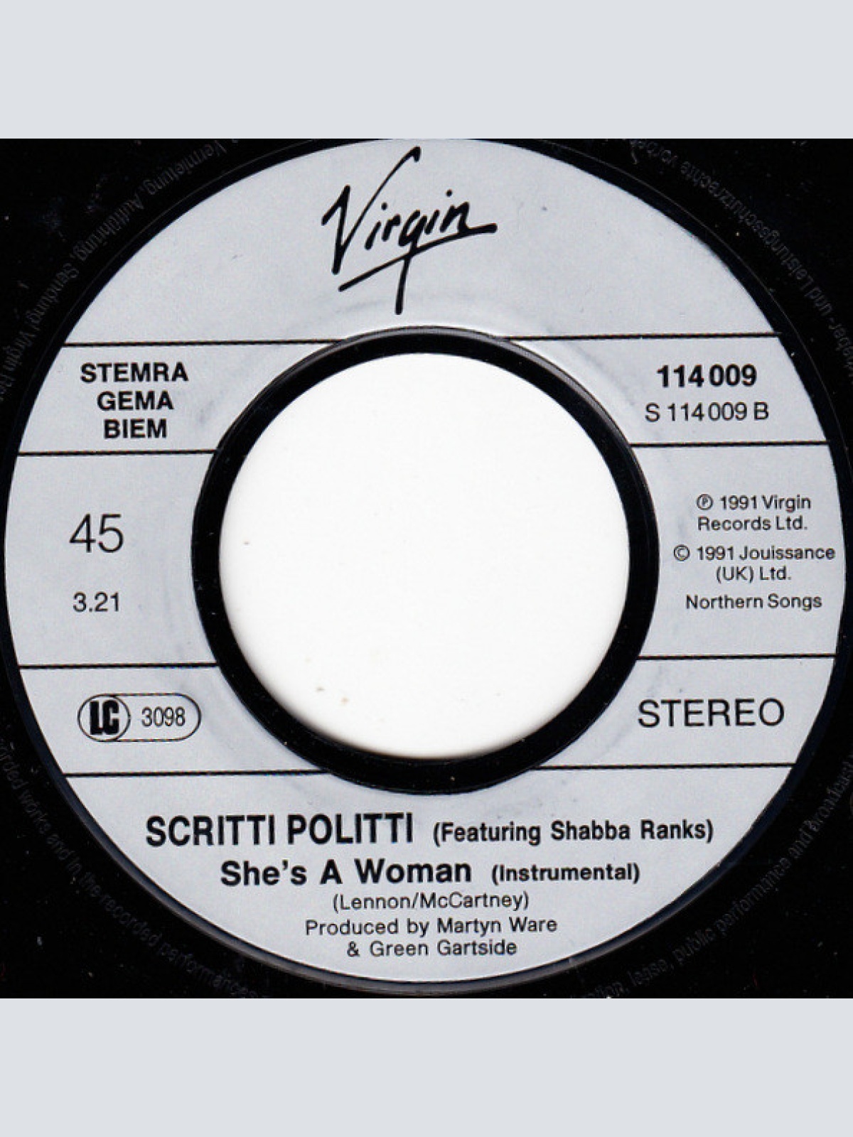 Vinyl / Scritti Politti - She's A Woman