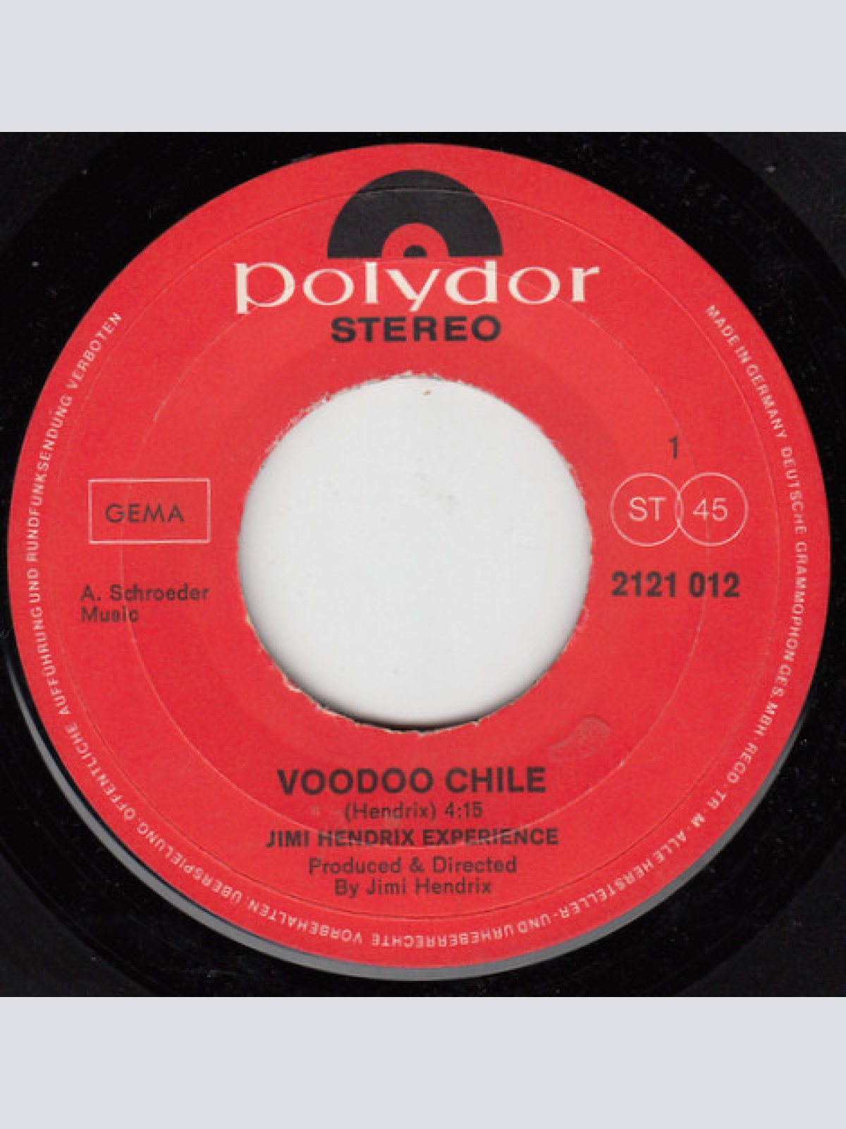 Vinyl / The Jimi Hendrix Experience - Voodoo Chile / Watchtower