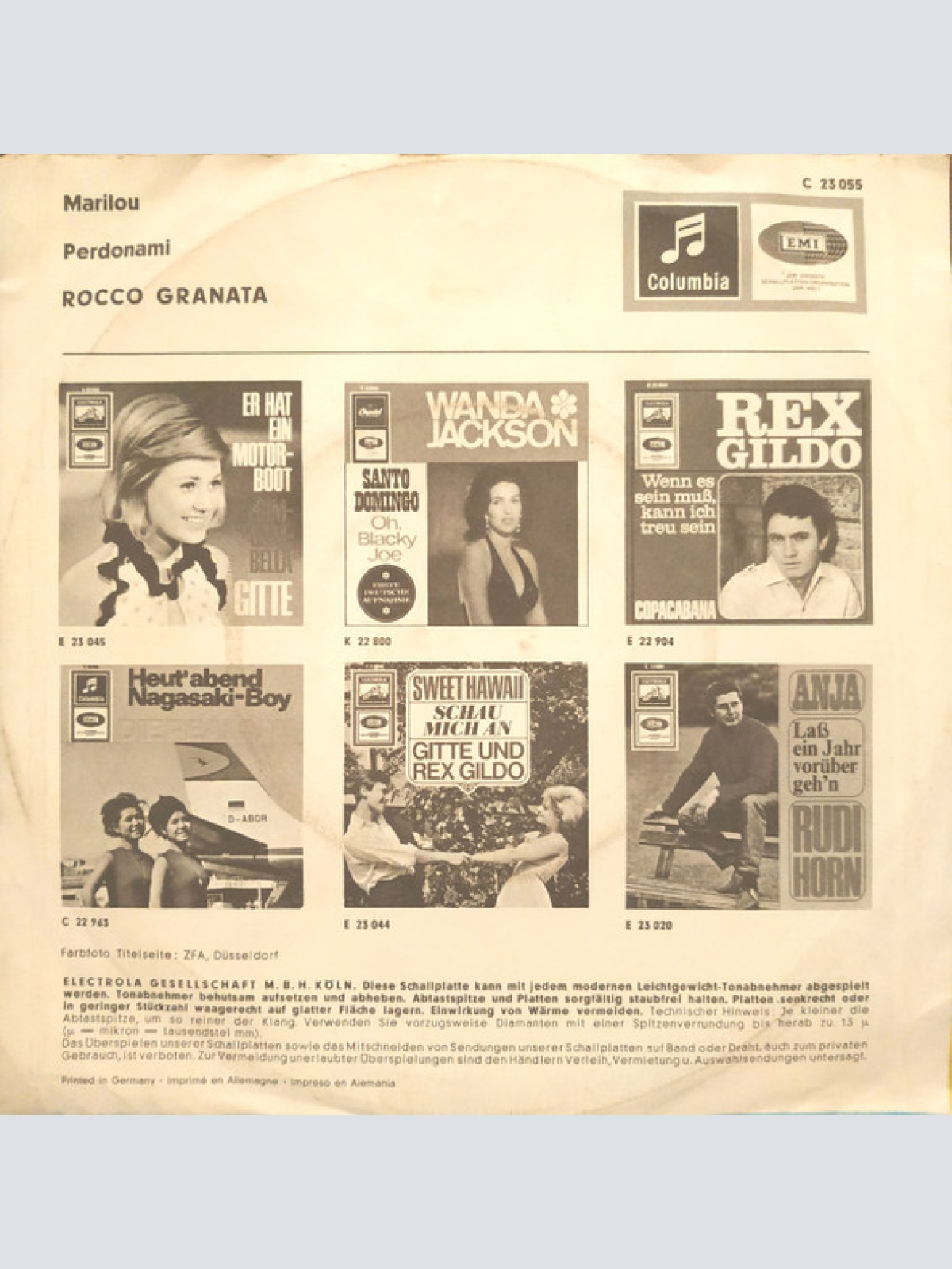 Vinyl / Rocco Granata - Marilou / Perdonami