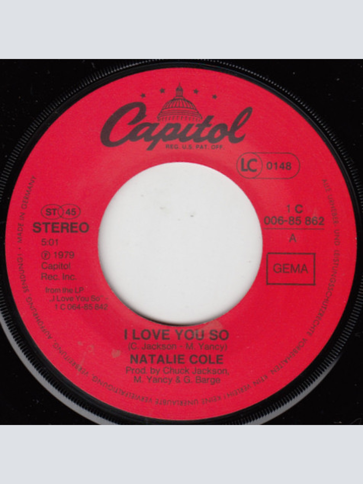 Vinyl / Natalie Cole - I Love You So