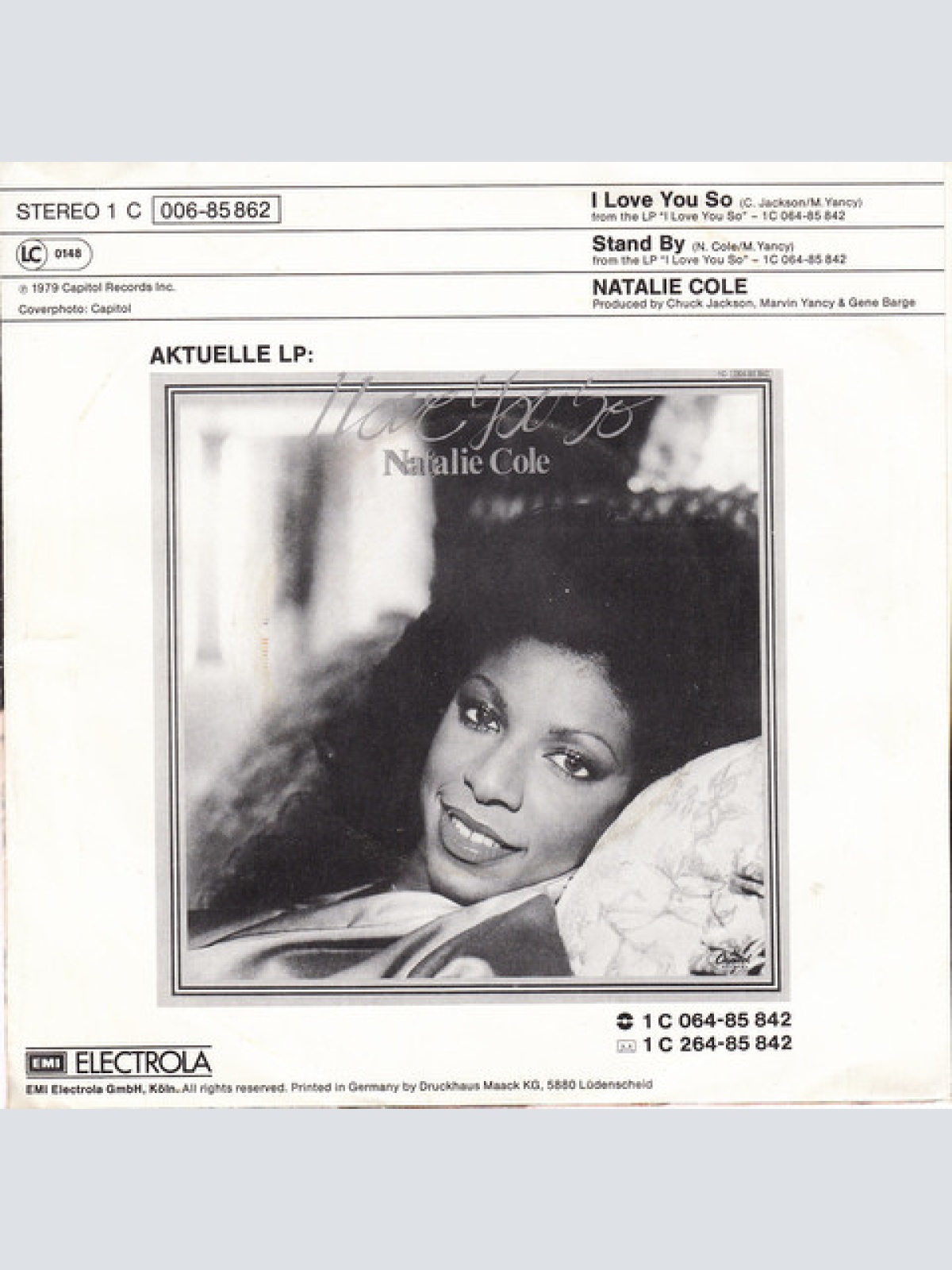 Vinyl / Natalie Cole - I Love You So