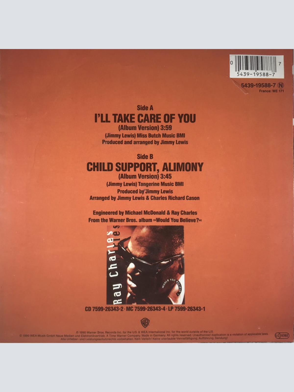 Vinyl / Ray Charles - I'll Take Care Of You