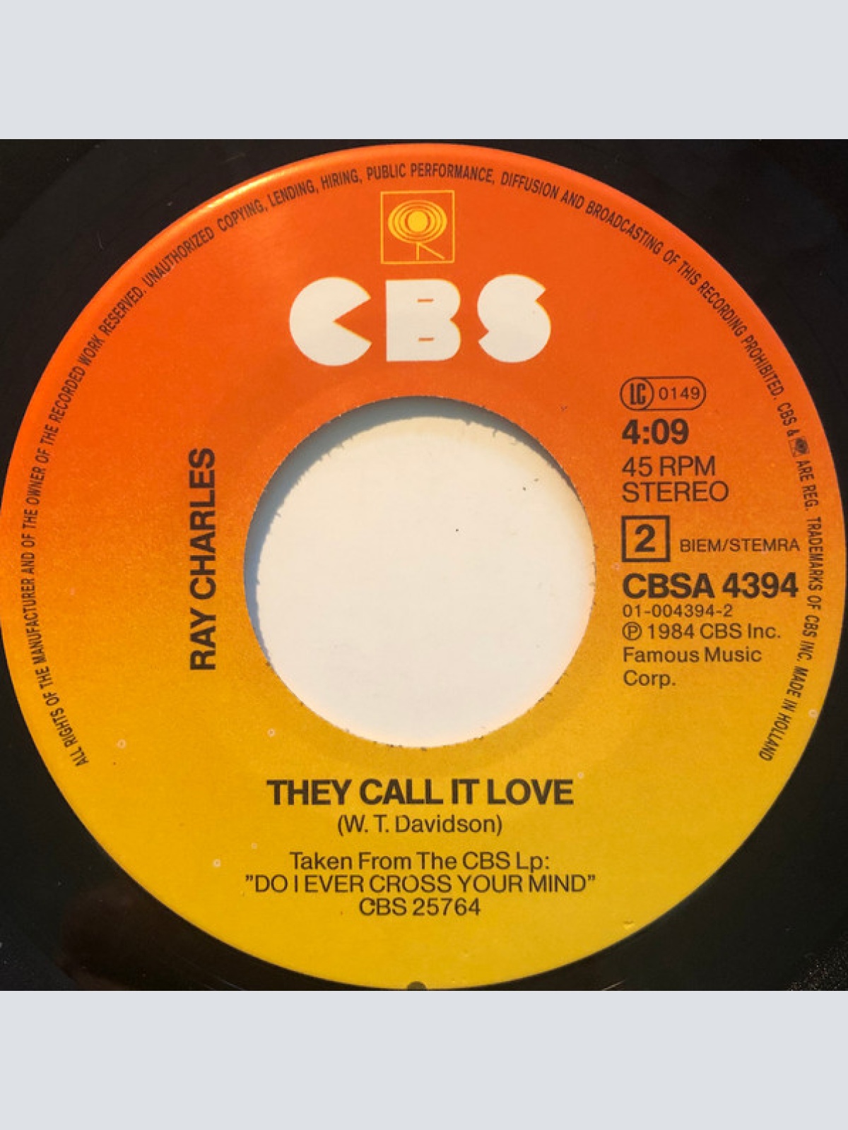 Vinyl / Ray Charles - (All I Wanna Do Is) Lay Around And Love On You