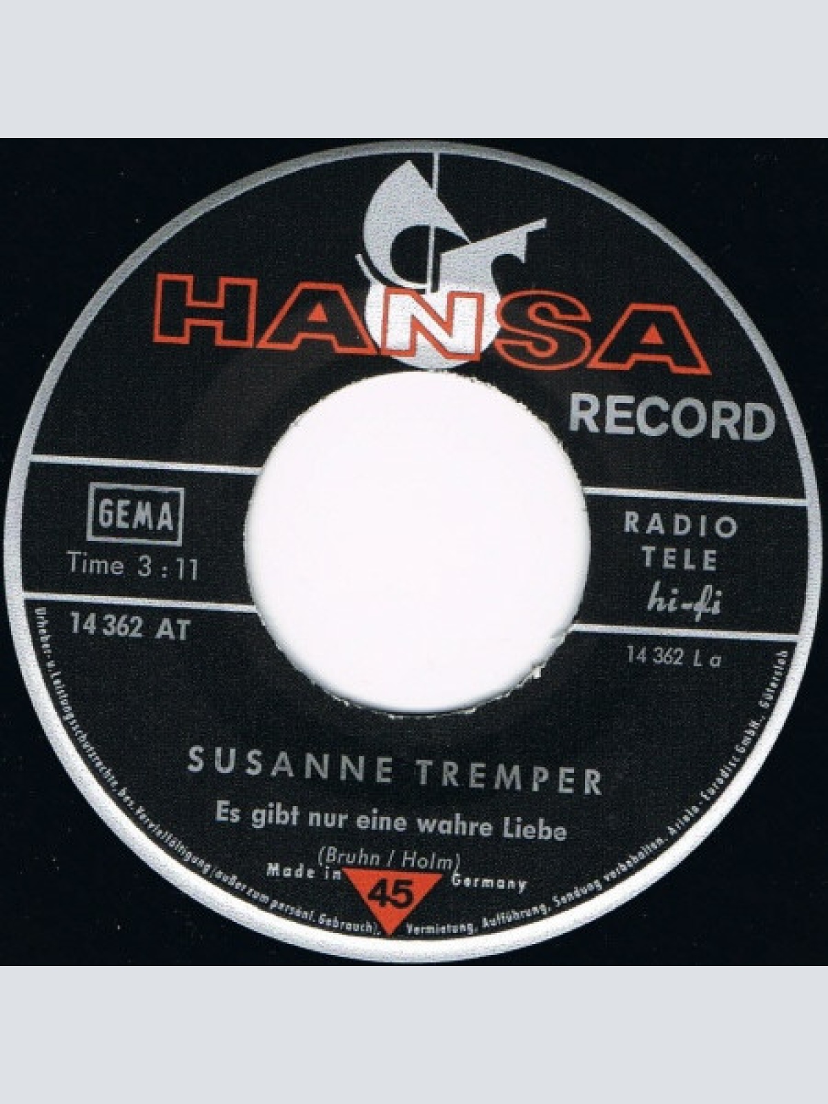 Vinyl / Susanne Tremper - Es Gibt Nur Eine Wahre Liebe