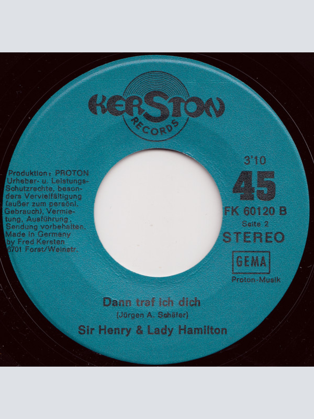 Vinyl / Sir Henry & Lady Hamilton - Ich Wünsch' Mir Heut, Wir Wären Noch Kinder / Dann Traf Ich Dich