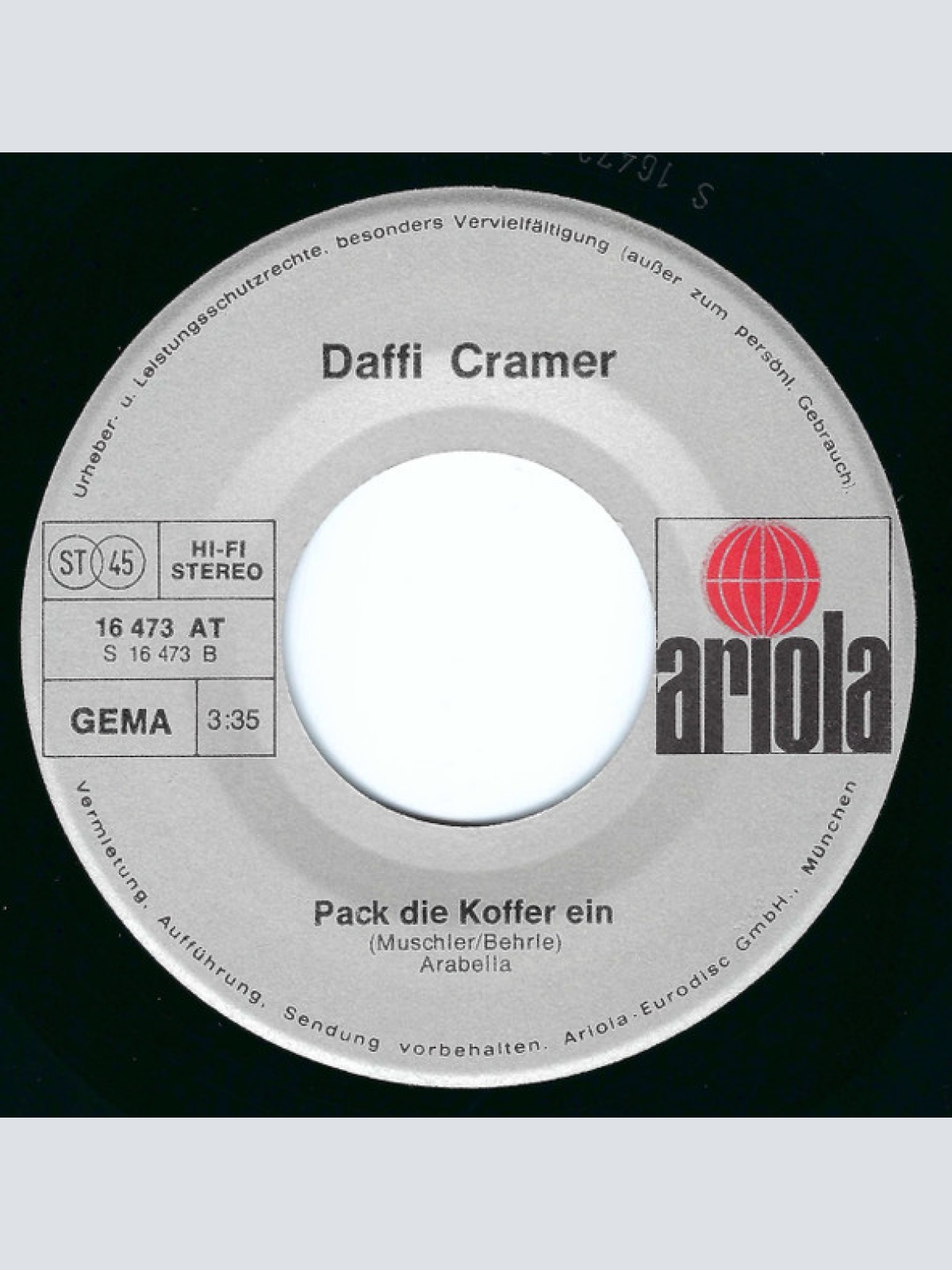 Vinyl / Daffi Cramer - Fang Dir Den Regenbogen Ein