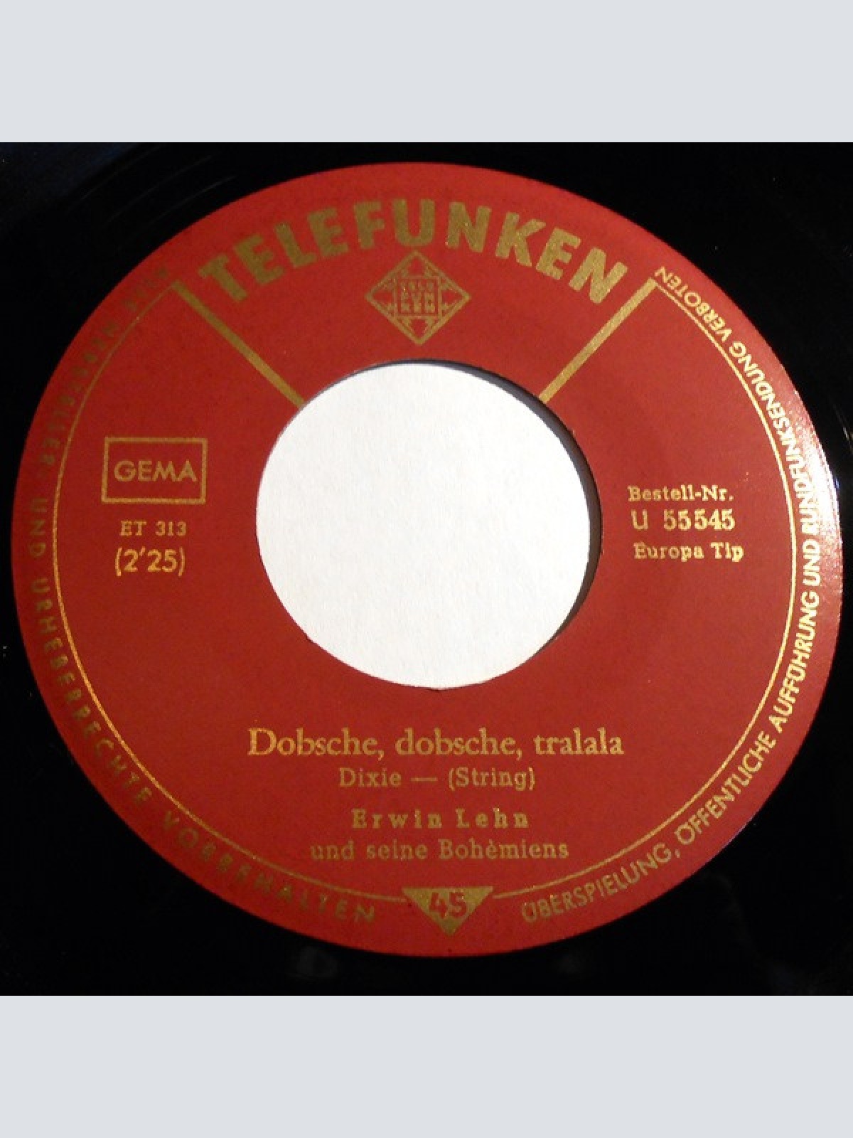 Vinyl / Erwin Lehn Und Seine Bohèmiens - Dobsche, Dobsche, Tralala / Rosen Dixie